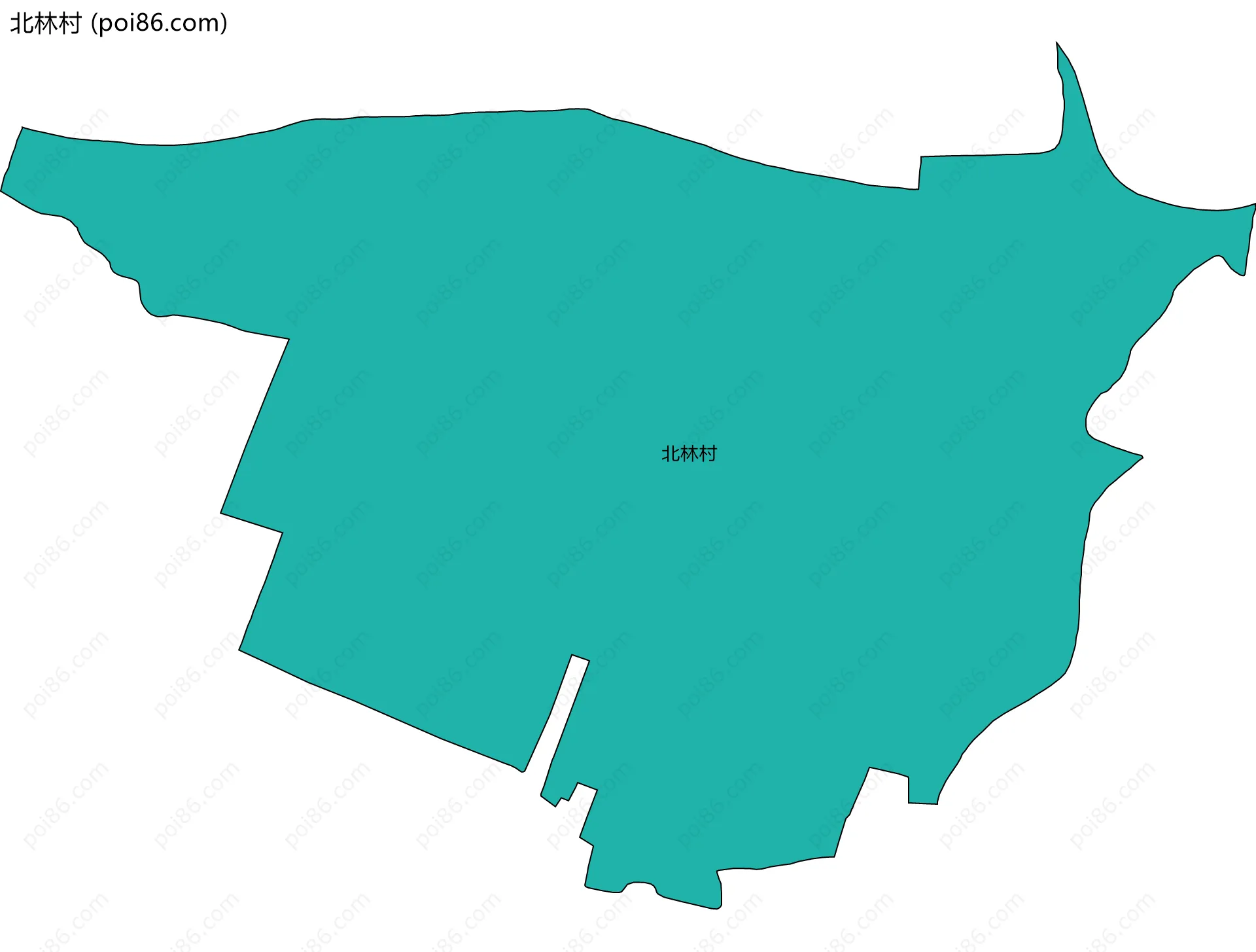北林村边界地图