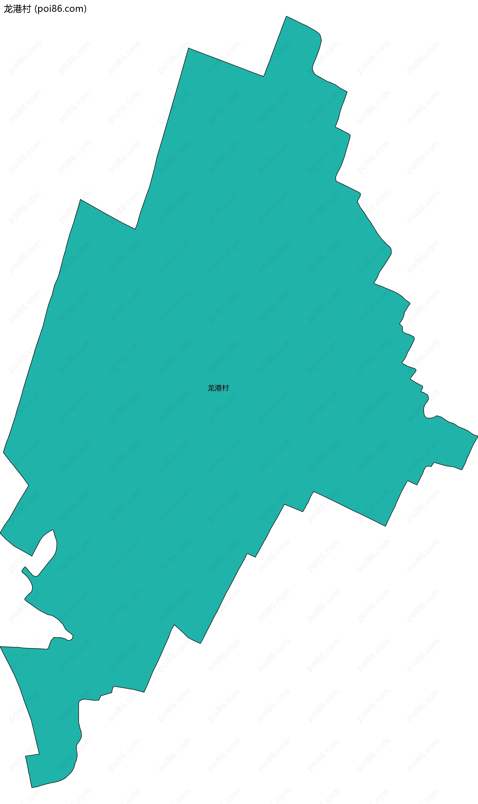 龙港村边界地图