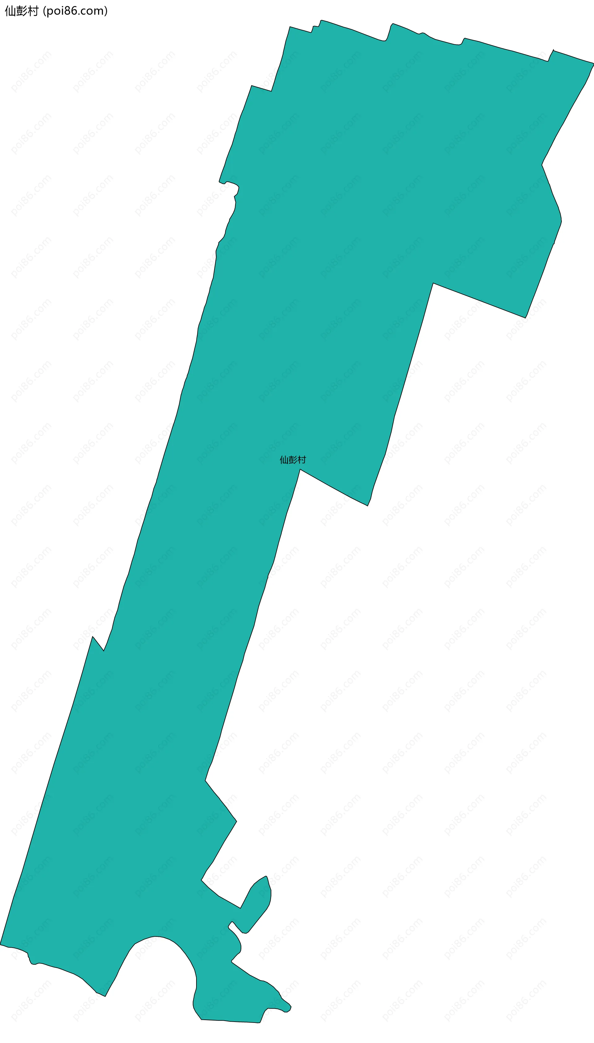 仙彭村边界地图