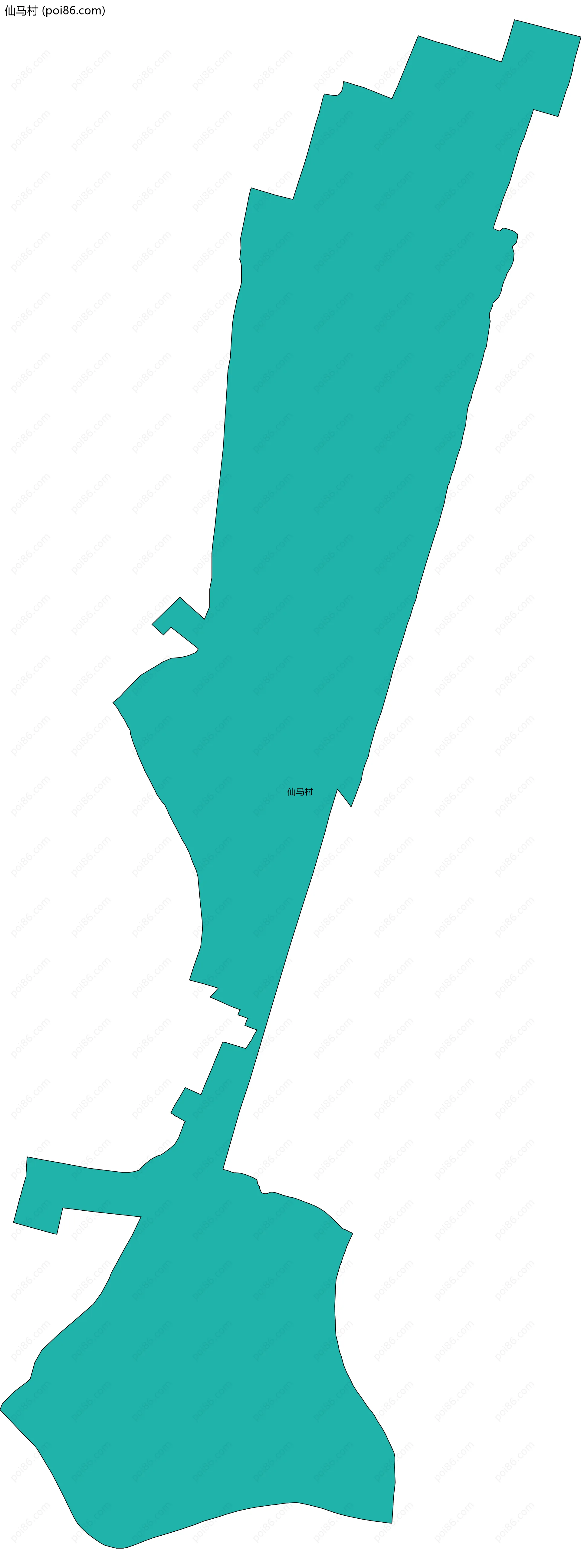 仙马村边界地图