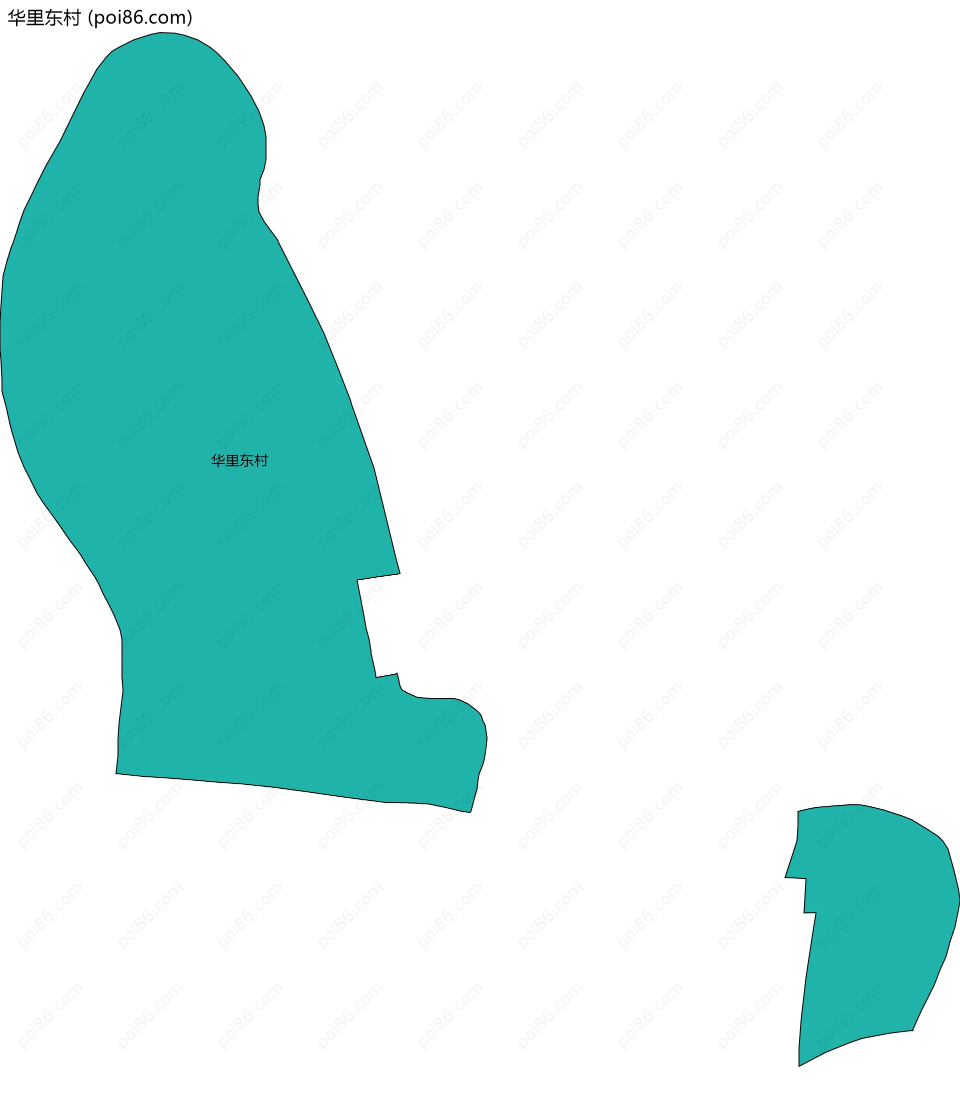 华里东村边界地图