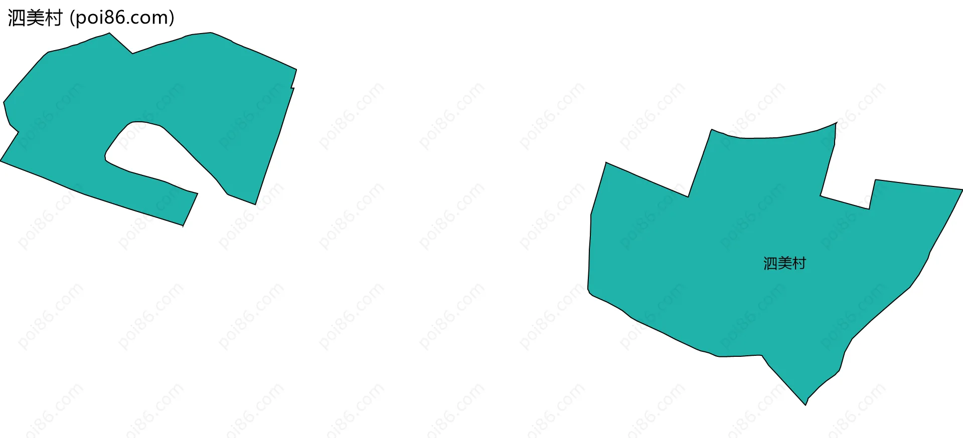 泗美村边界地图