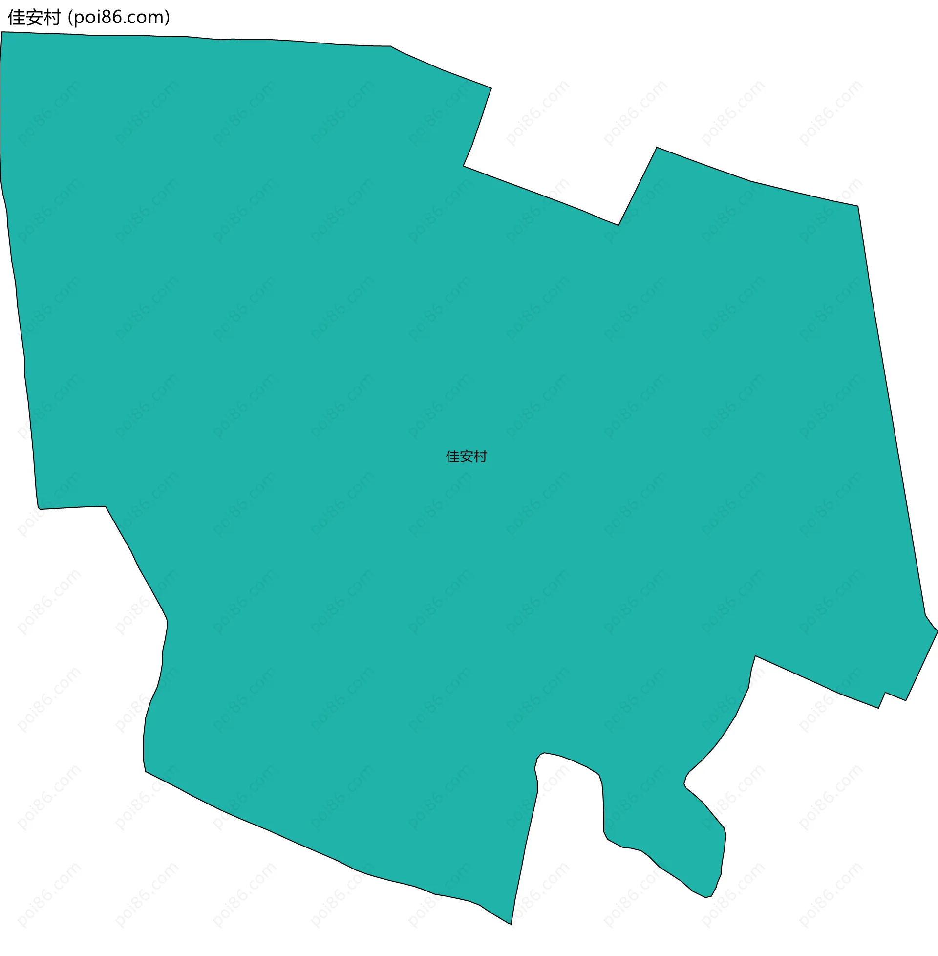 佳安村边界地图