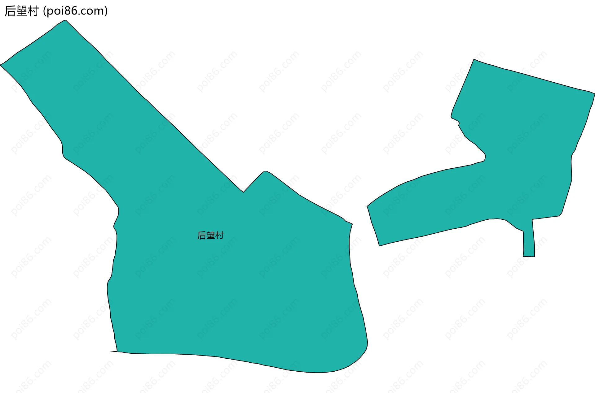 后望村边界地图