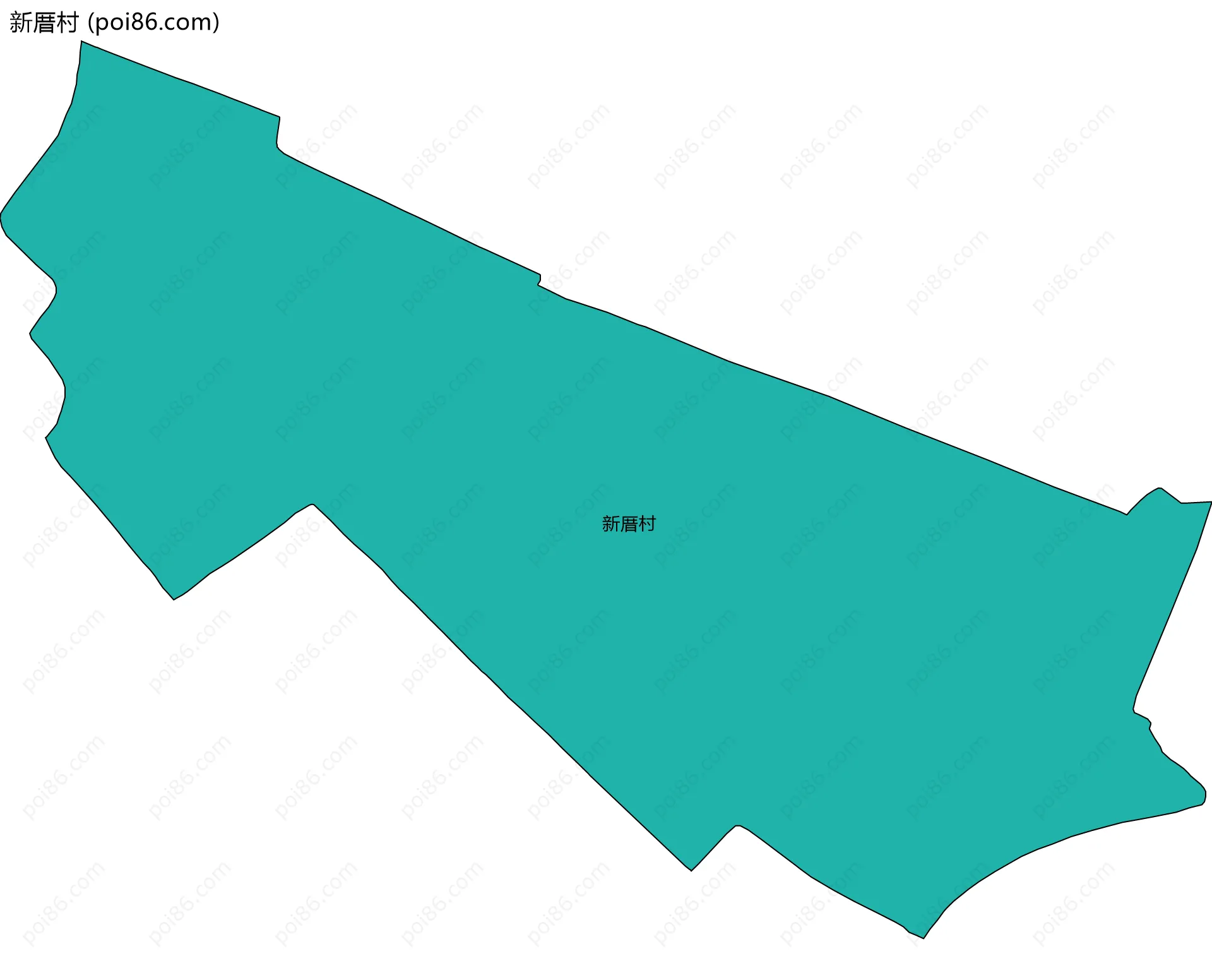 新厝村边界地图