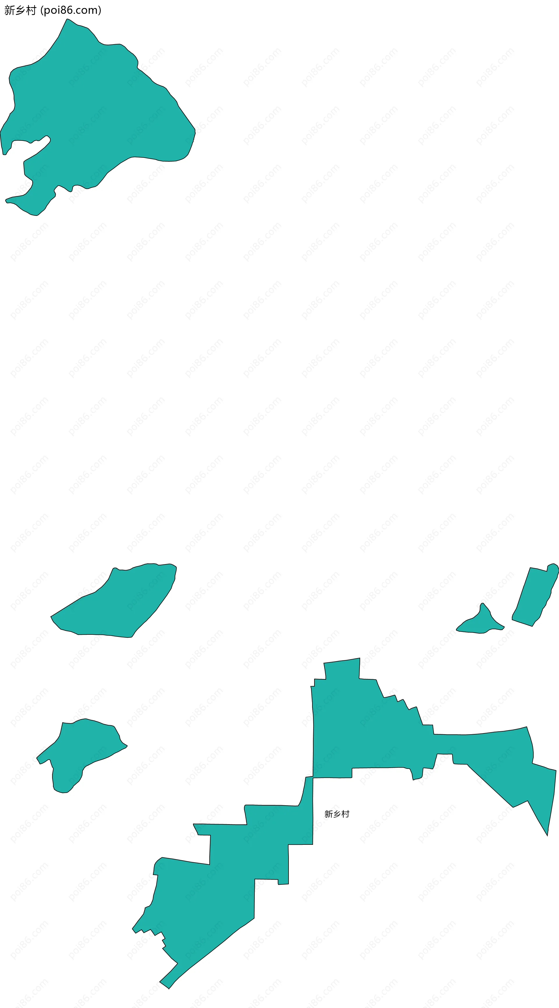 新乡村边界地图