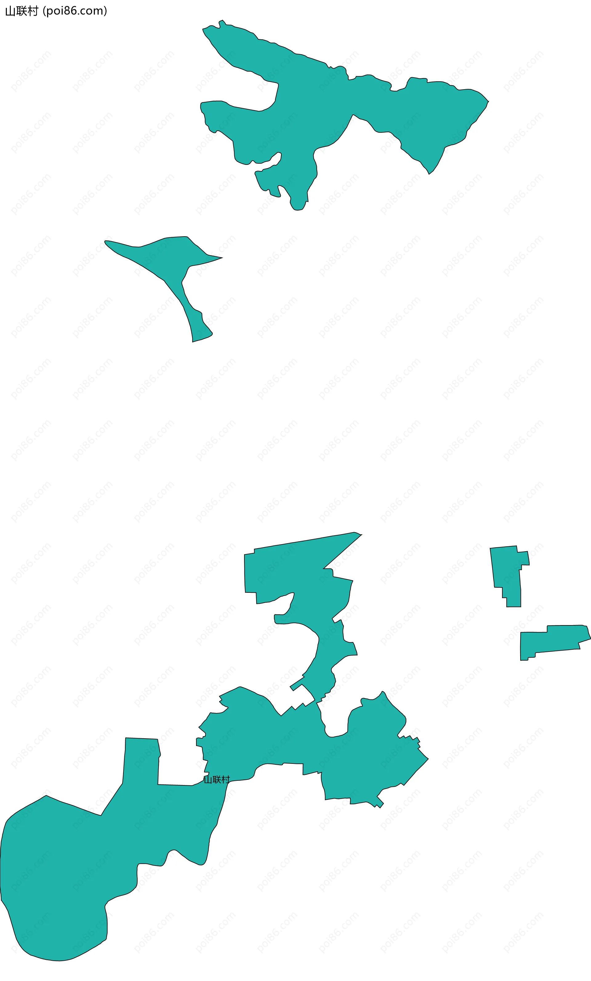 山联村边界地图