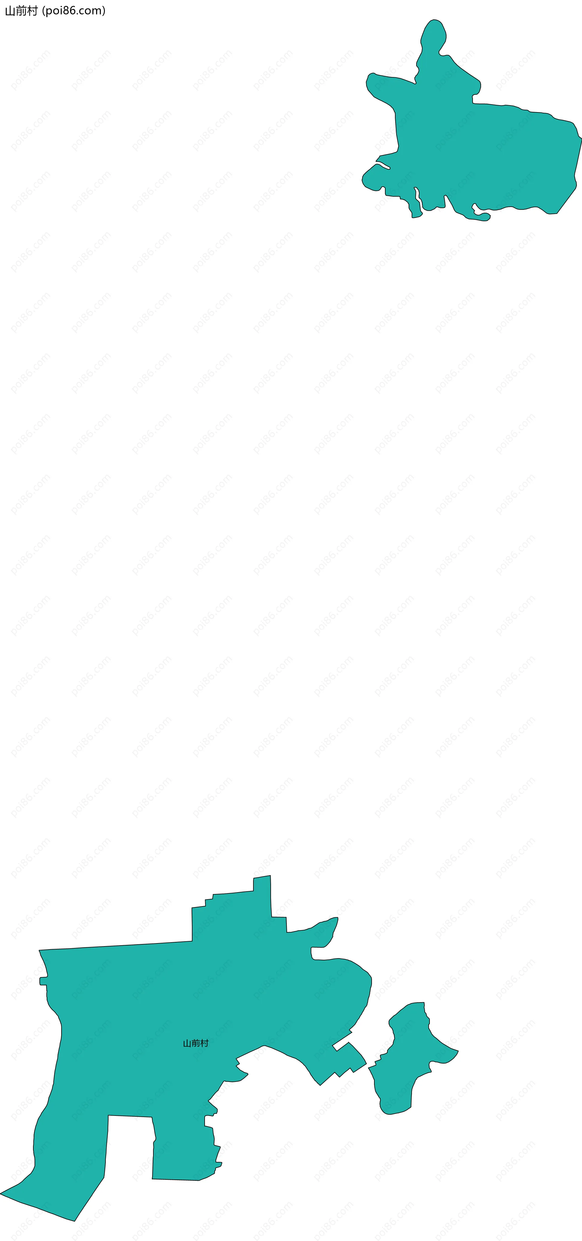 山前村边界地图