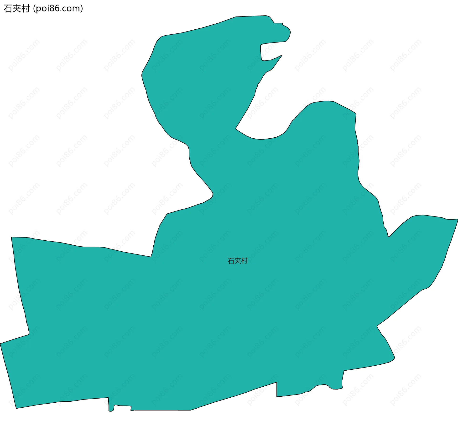 石夹村边界地图