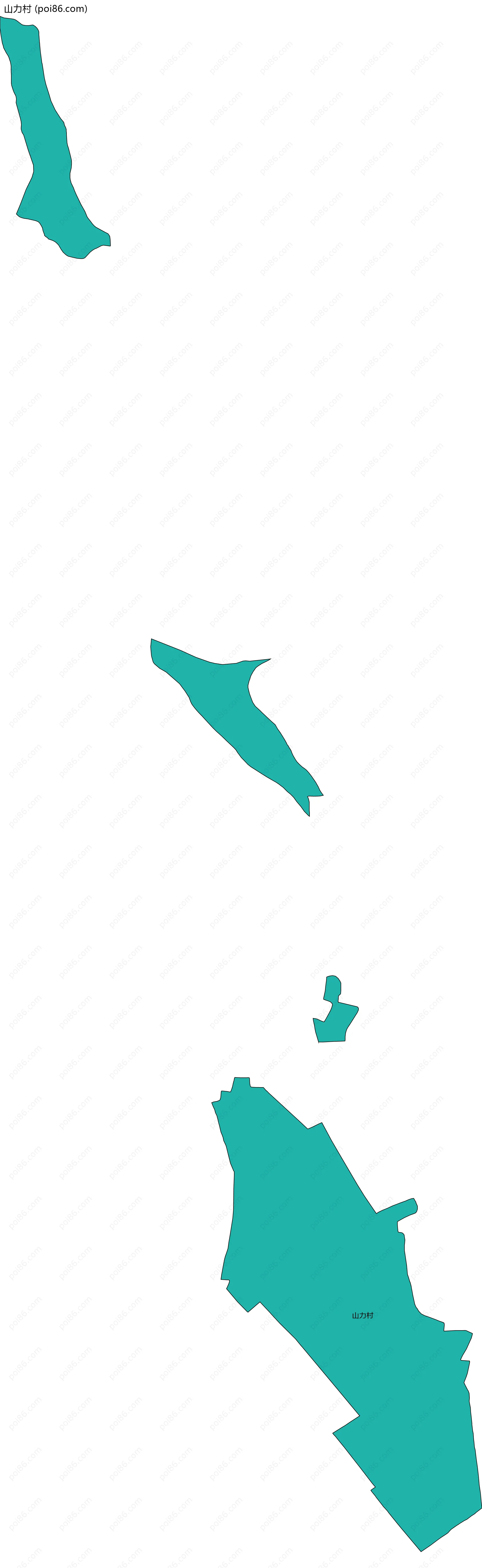 山力村边界地图