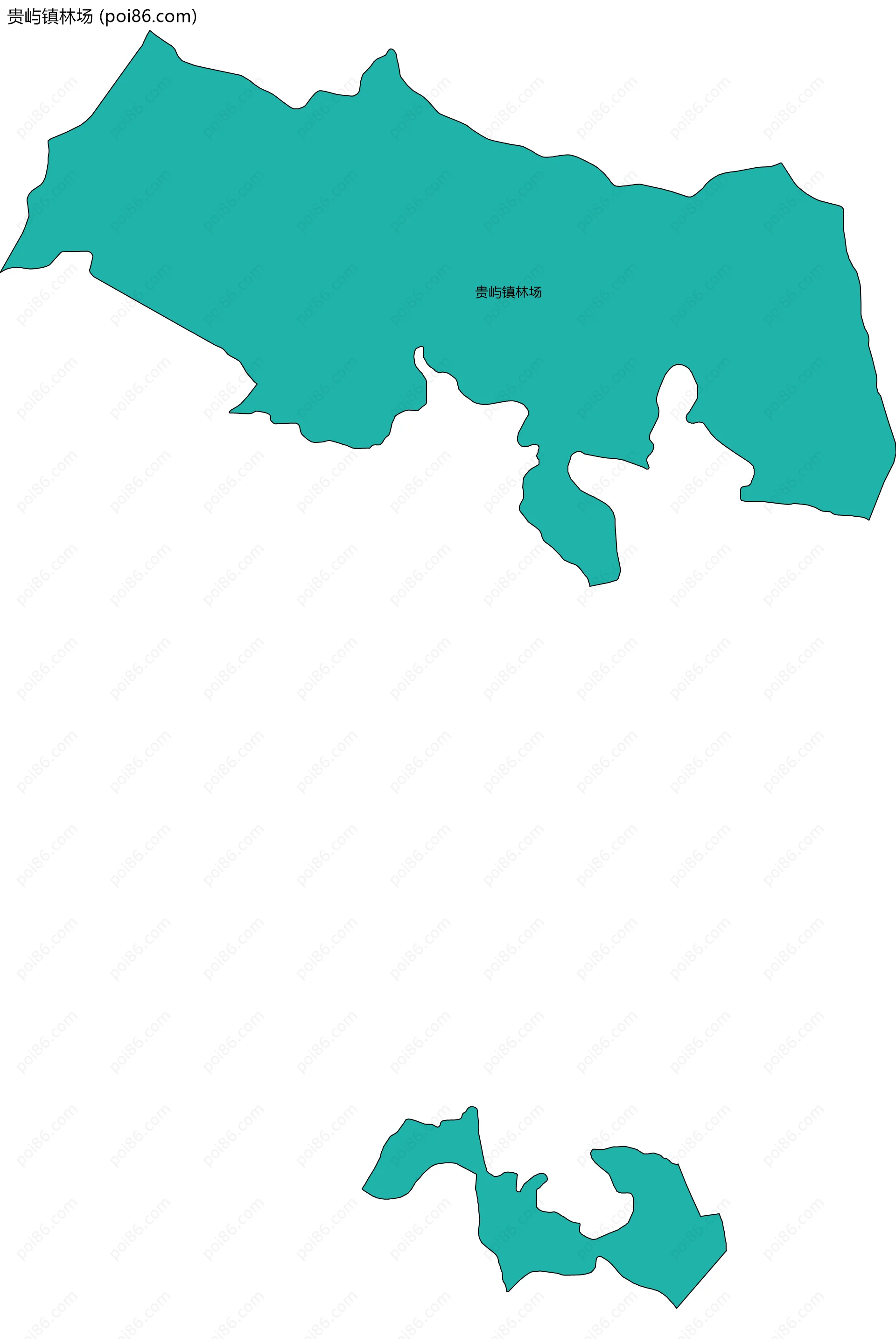 贵屿镇林场边界地图