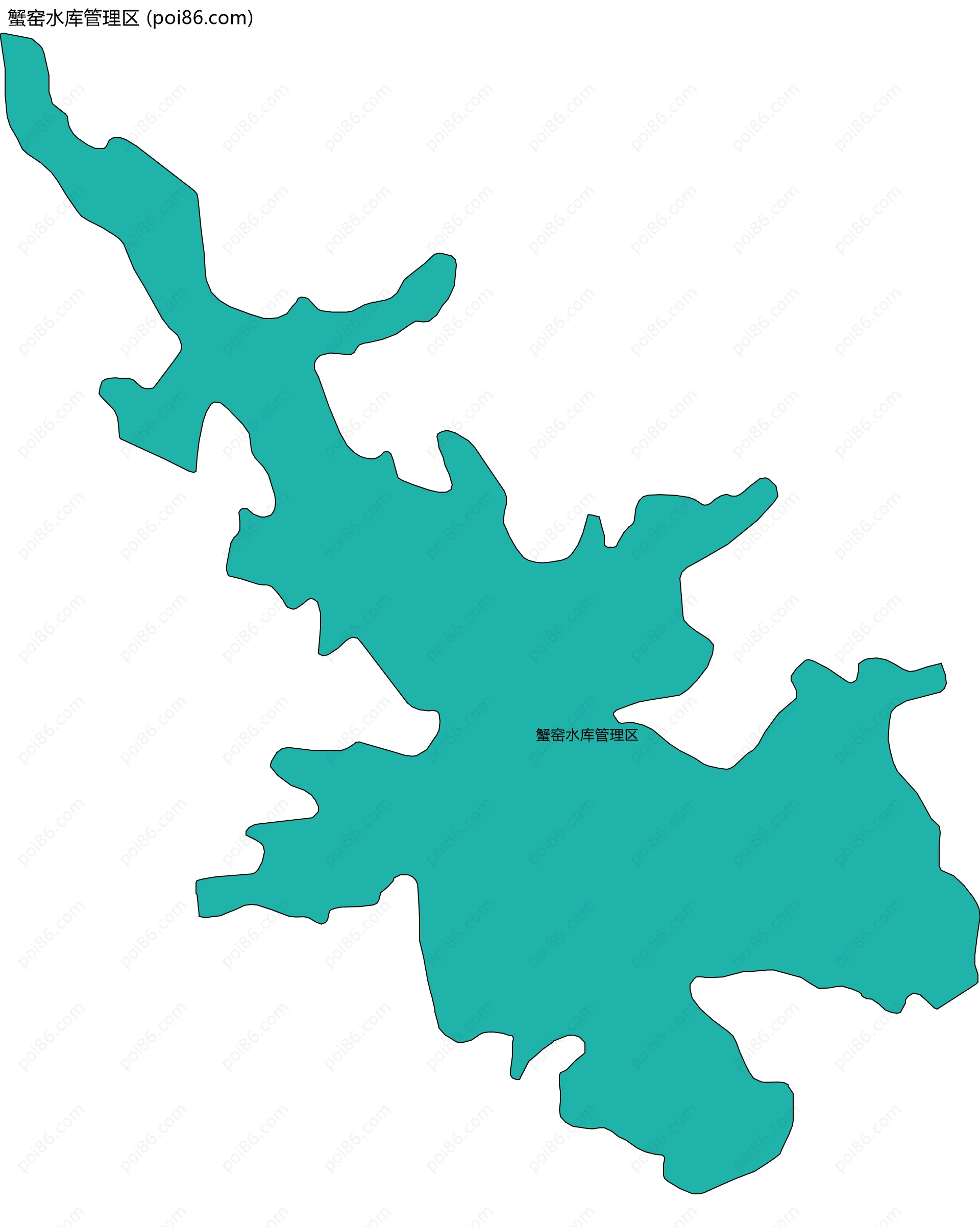 蟹窑水库管理区边界地图