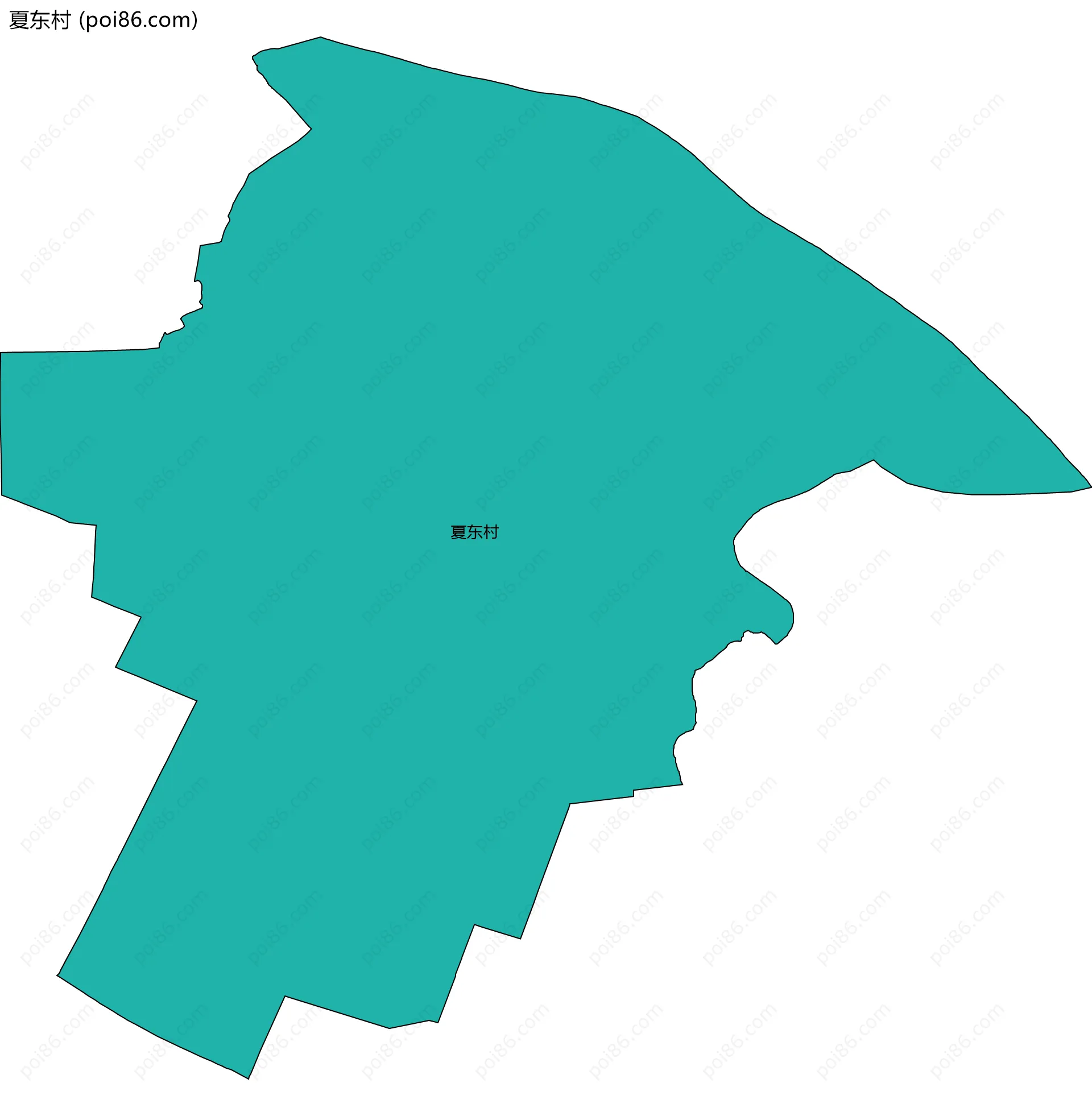 夏东村边界地图