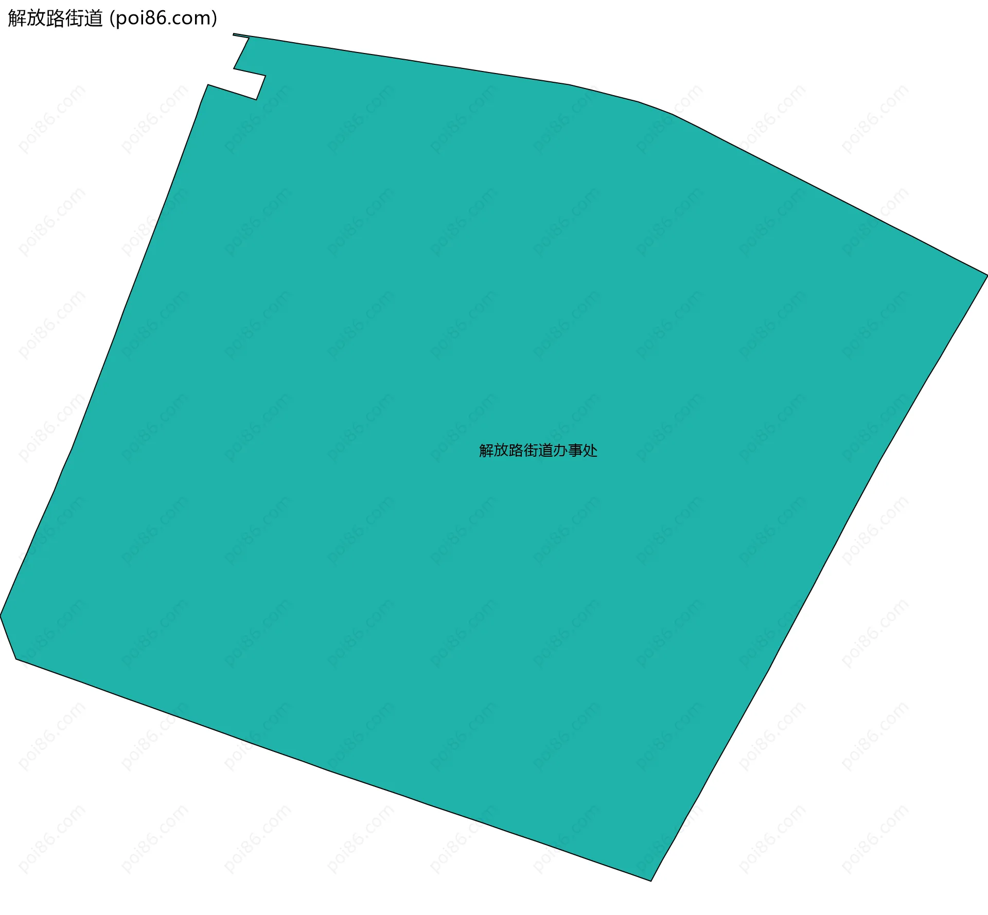 解放路街道边界地图(五级行政区划)