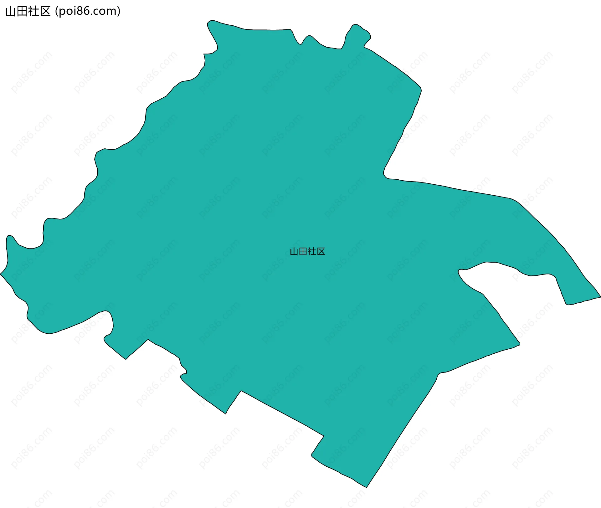 山田社区边界地图