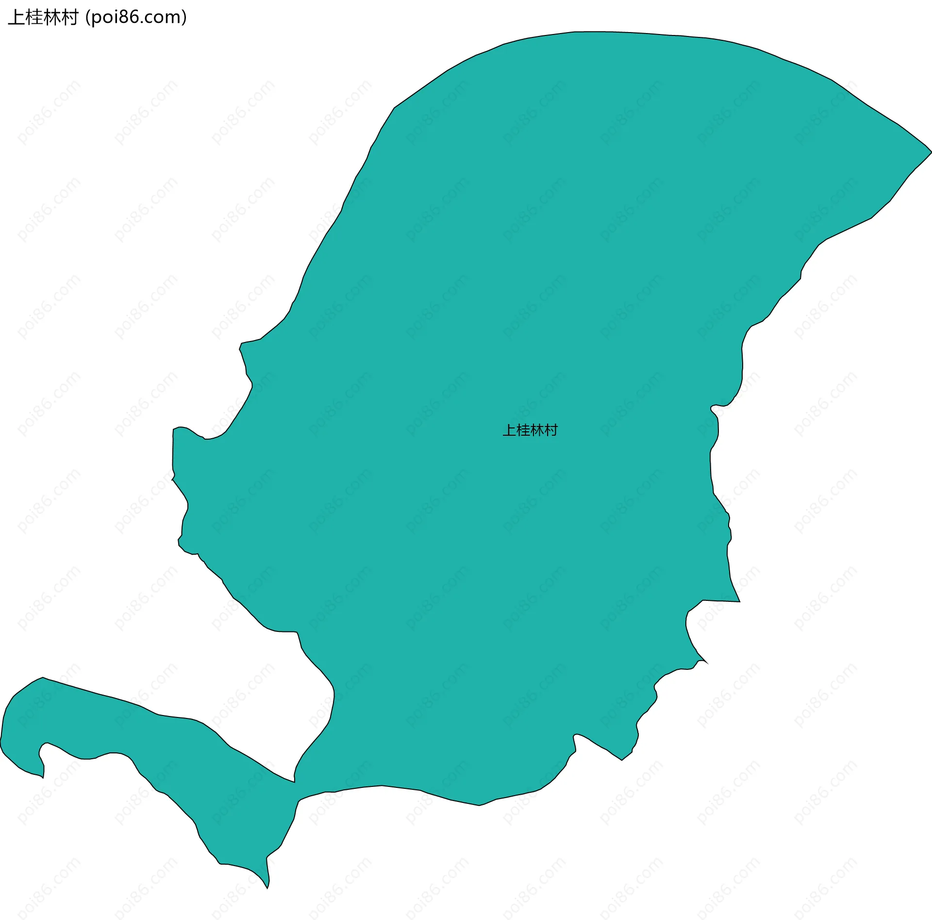 上桂林村边界地图