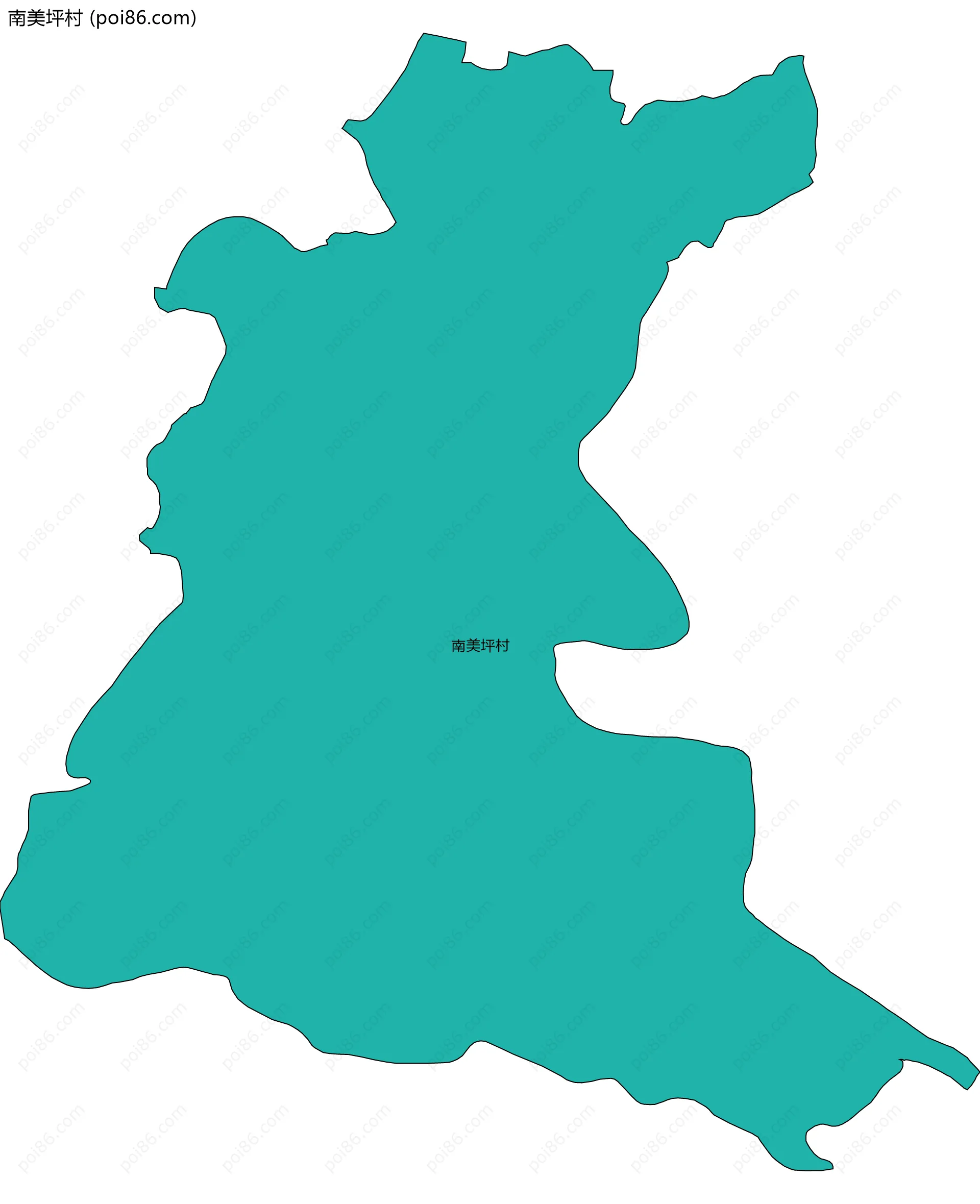 南美坪村边界地图