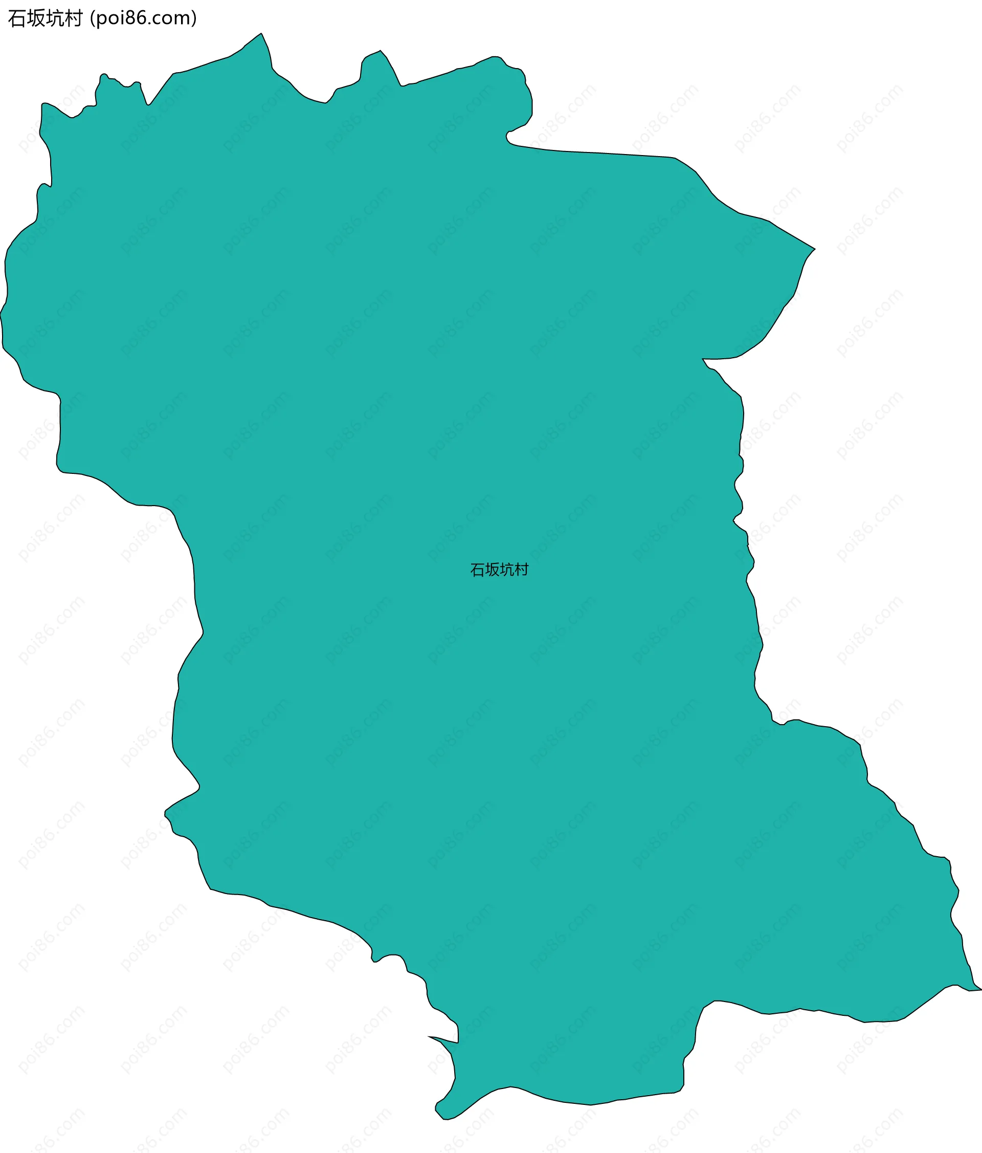 石坂坑村边界地图