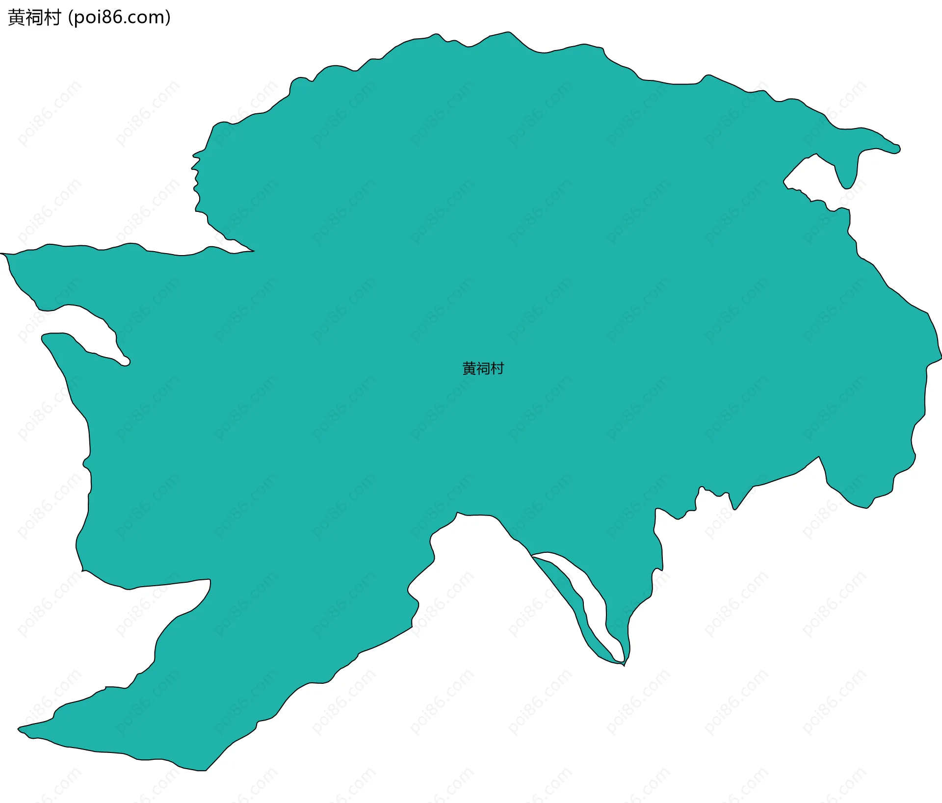 黄祠村边界地图