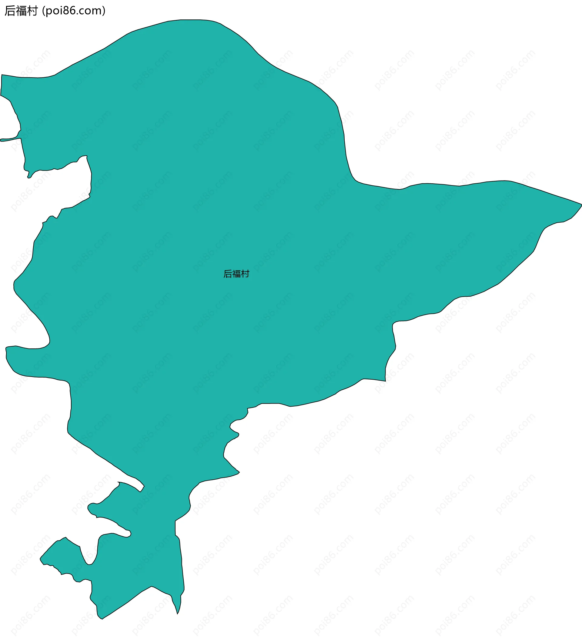 后福村边界地图