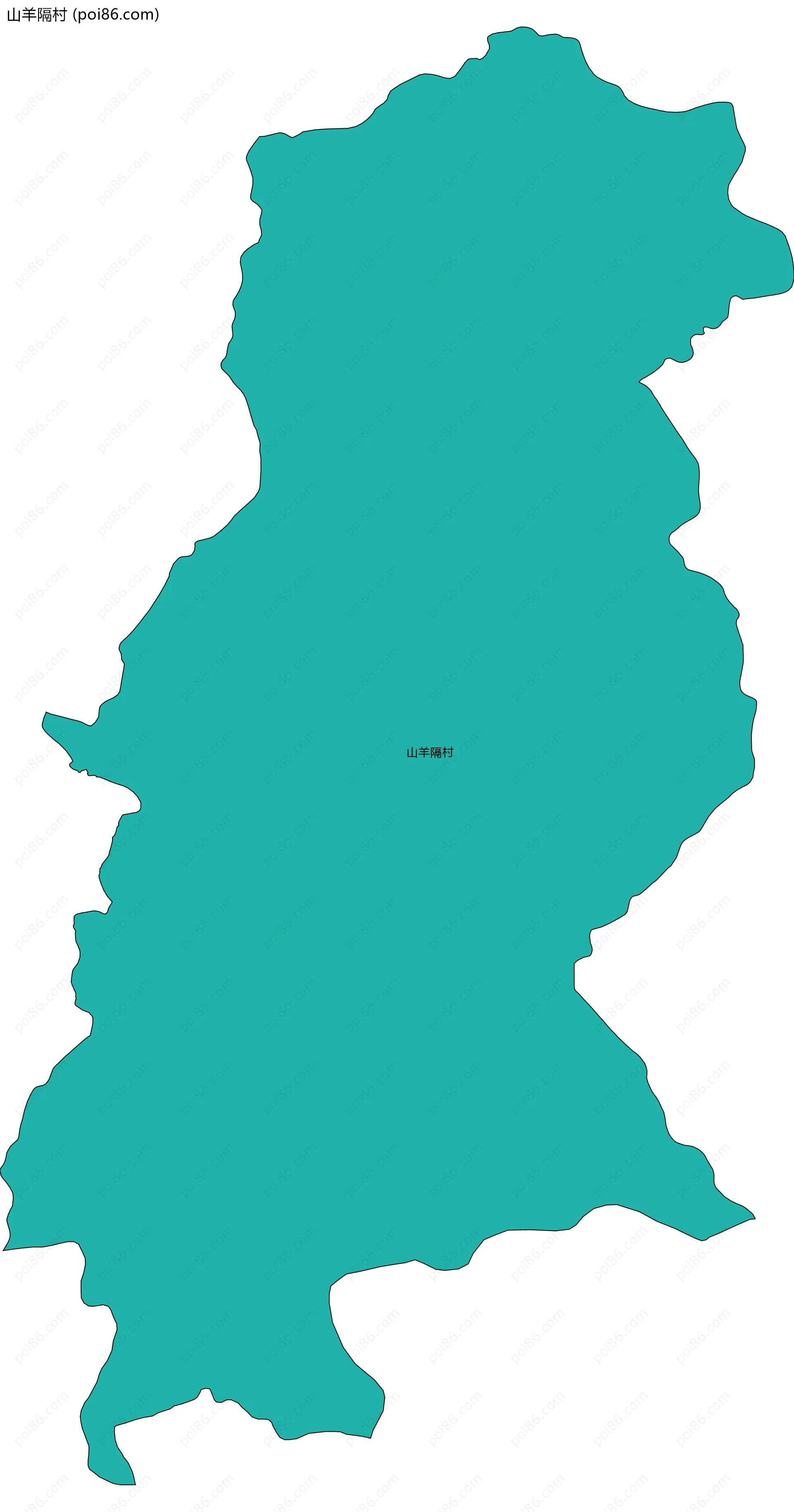 山羊隔村边界地图