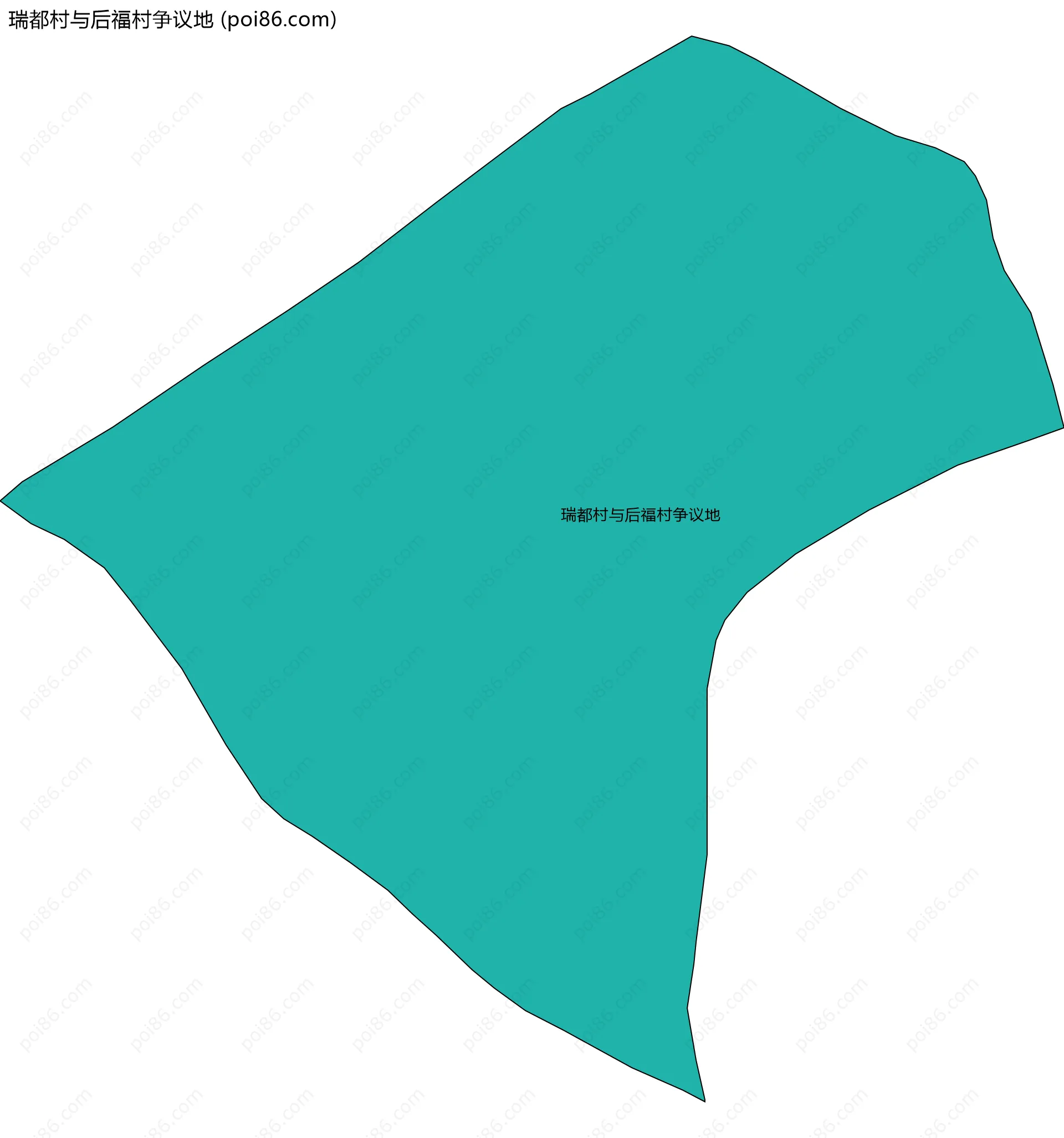 瑞都村与后福村争议地边界地图