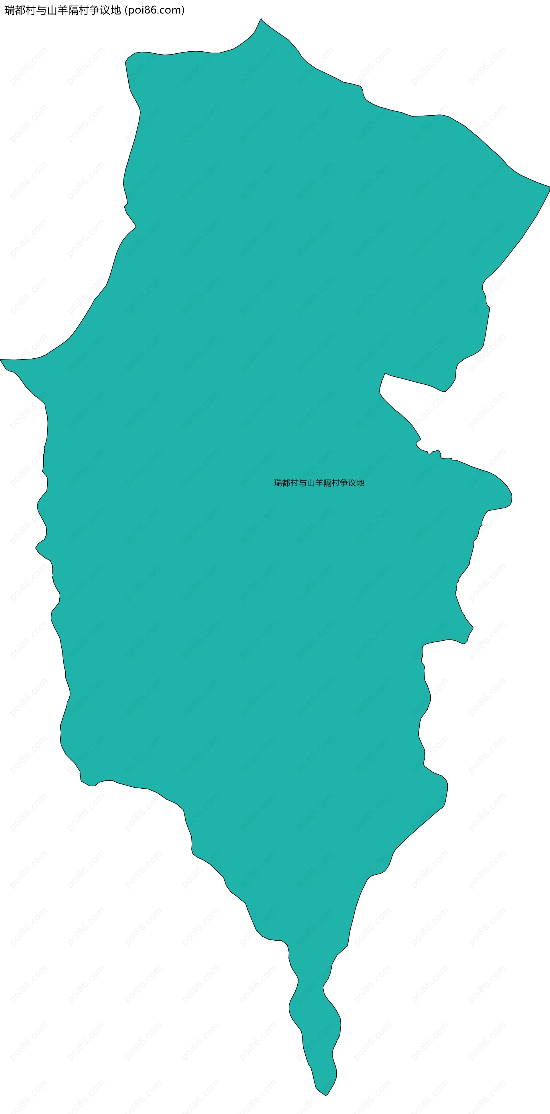 瑞都村与山羊隔村争议地边界地图