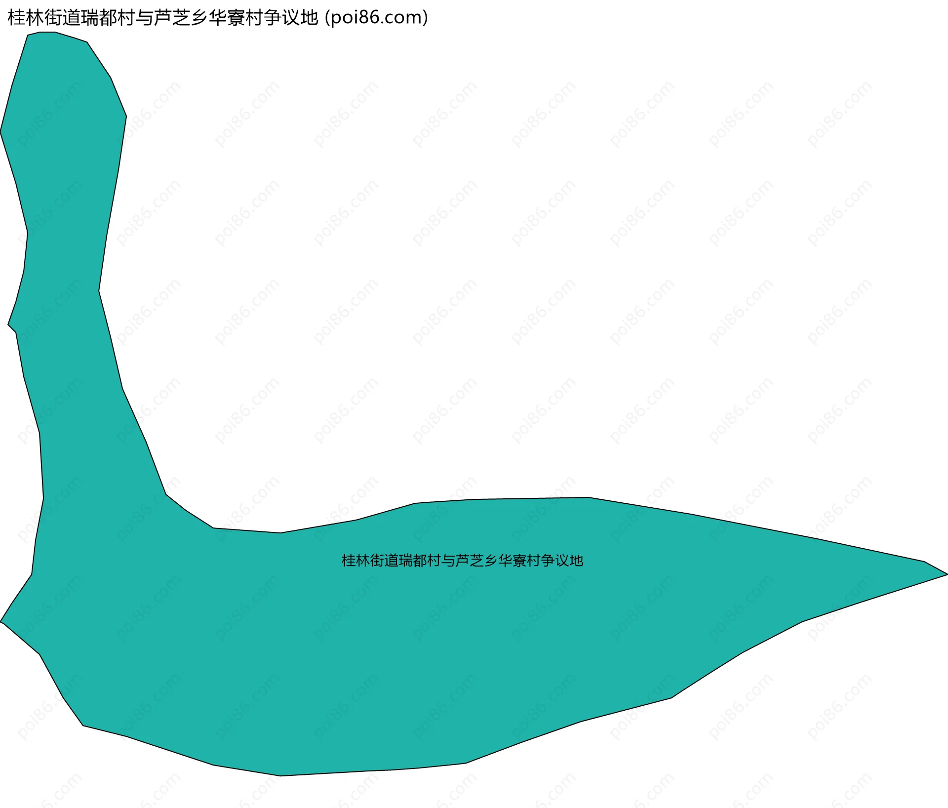 桂林街道瑞都村与芦芝乡华寮村争议地边界地图