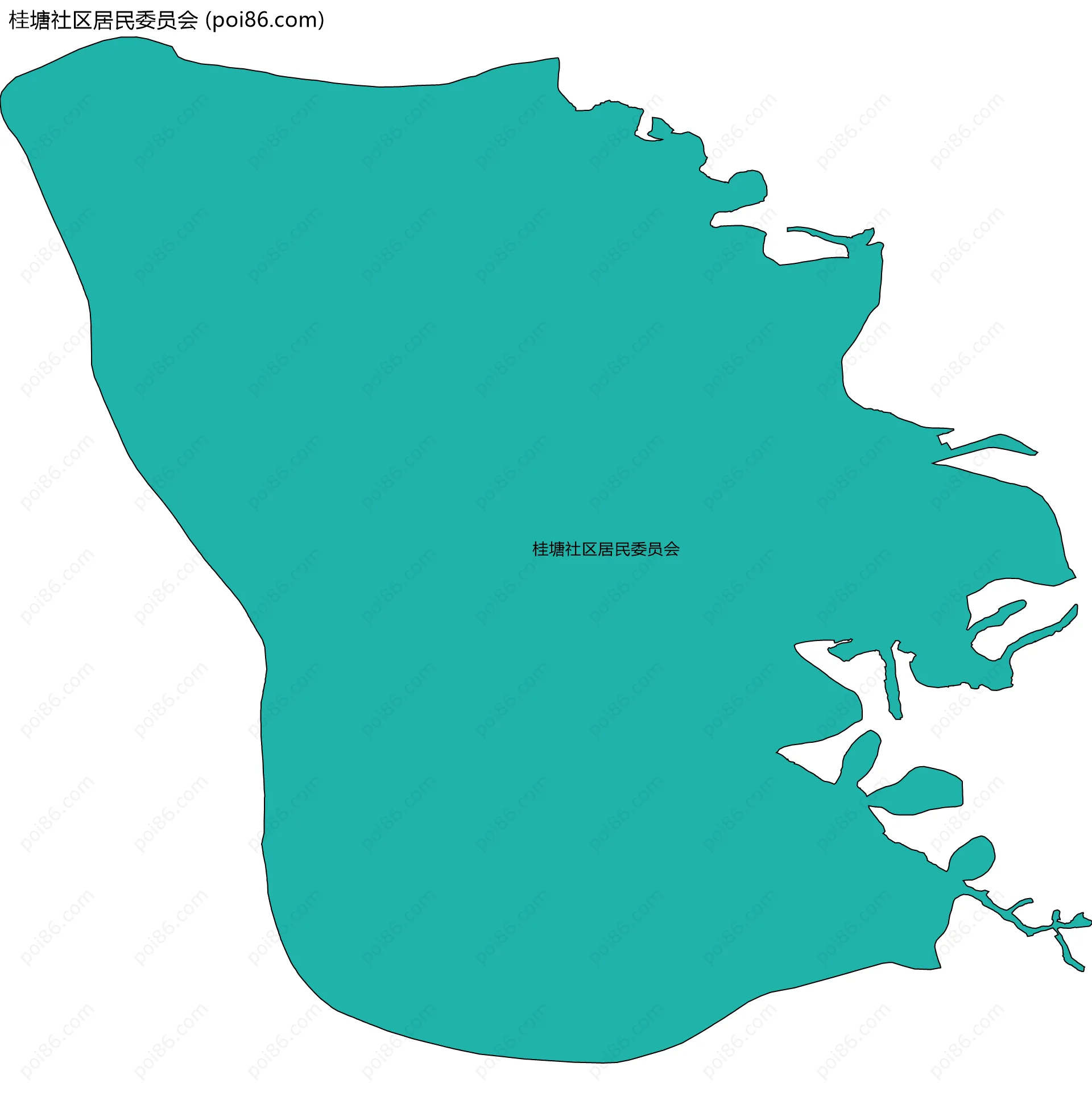 桂塘社区居民委员会边界地图