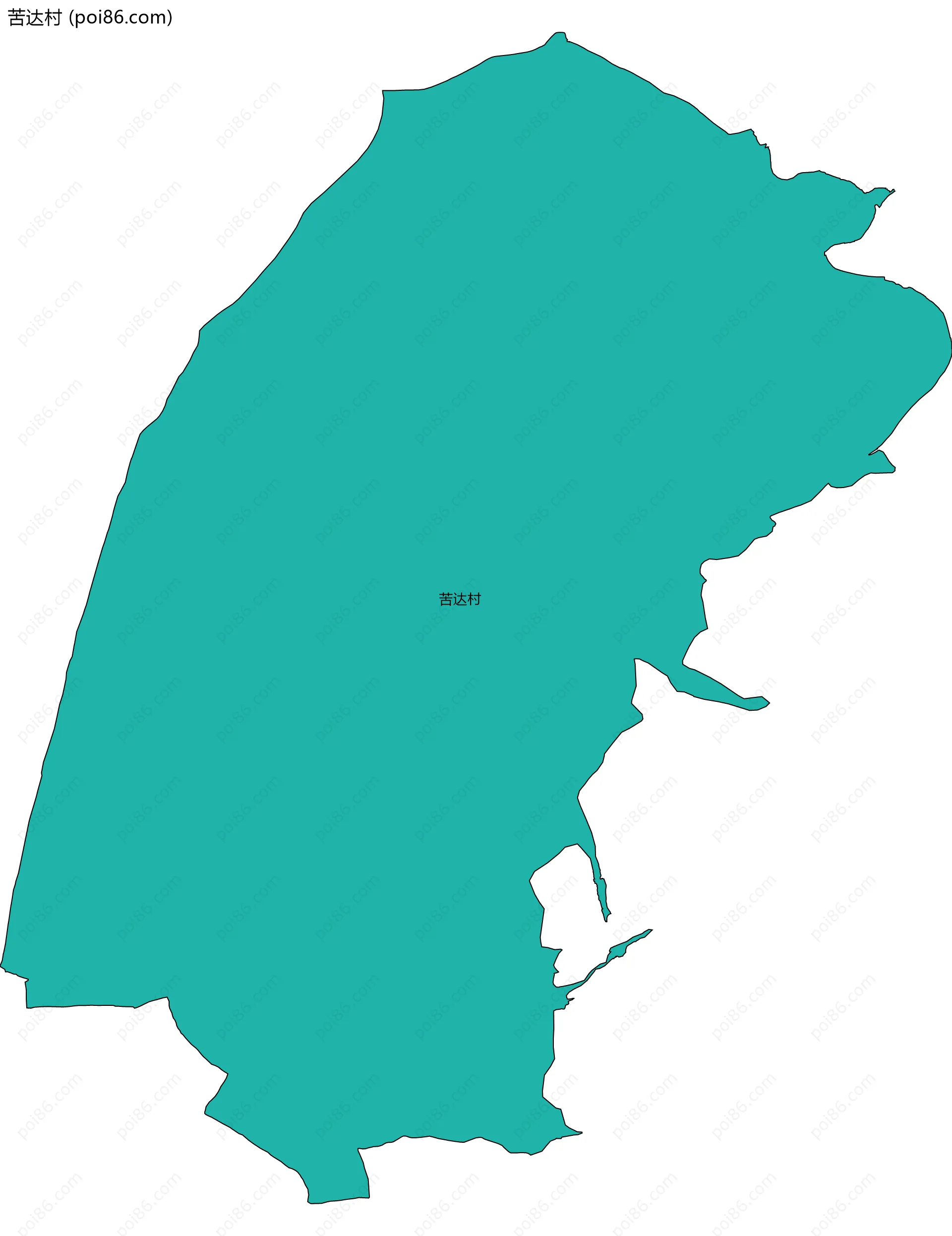 苦达村边界地图