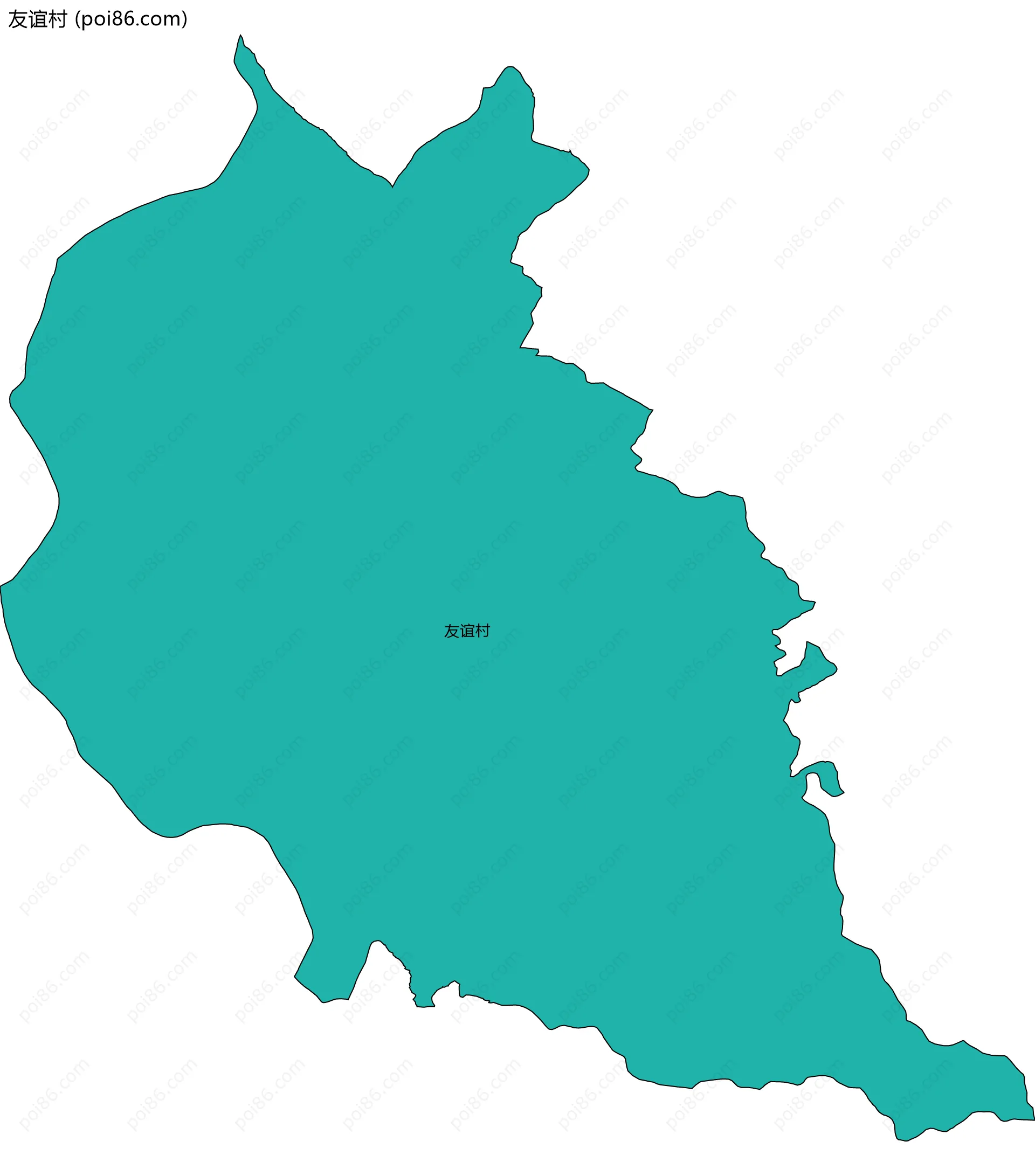 友谊村边界地图