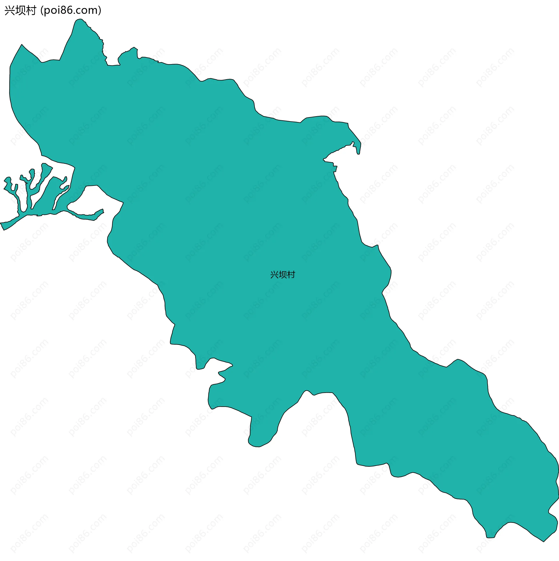 兴坝村边界地图