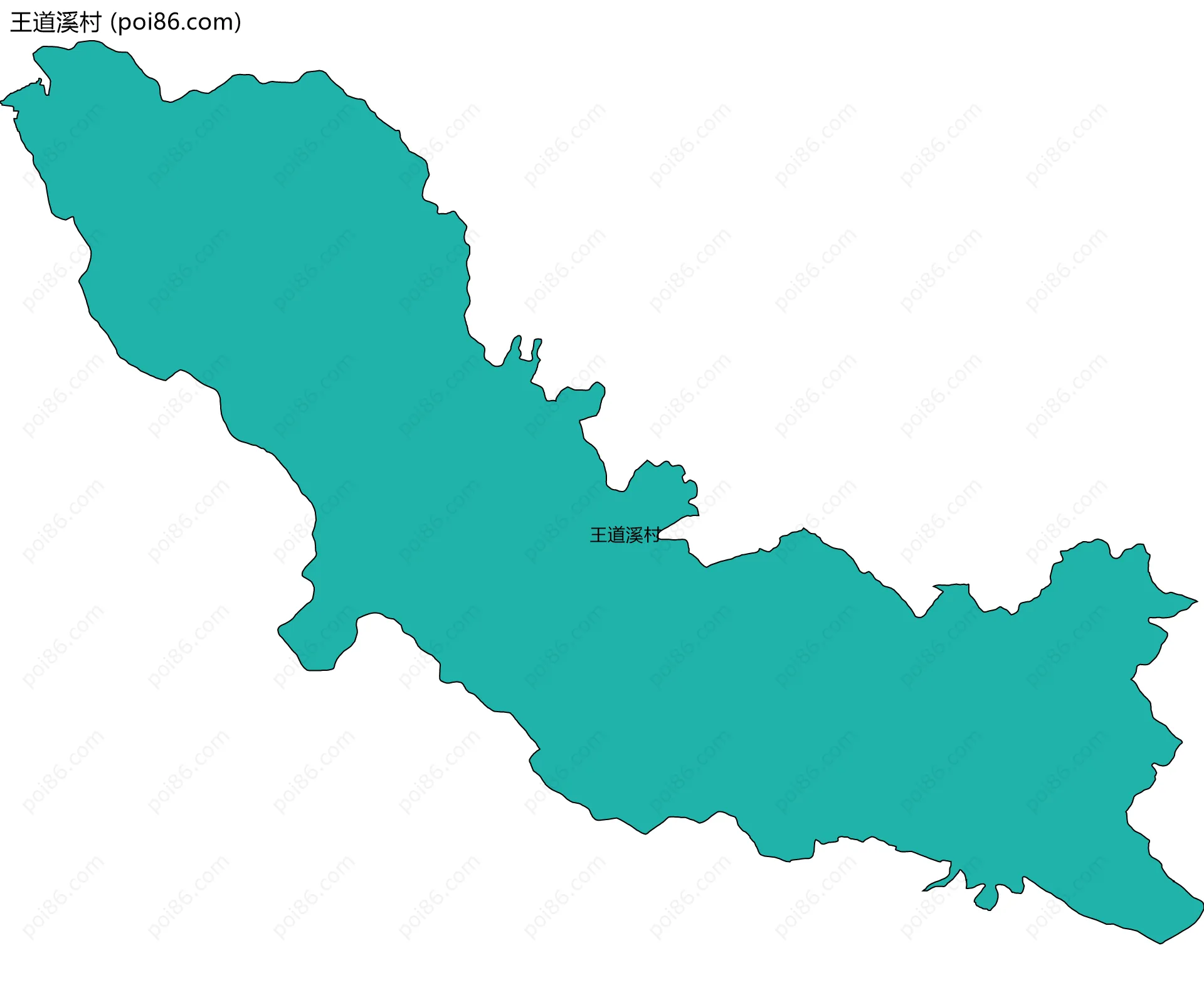 王道溪村边界地图