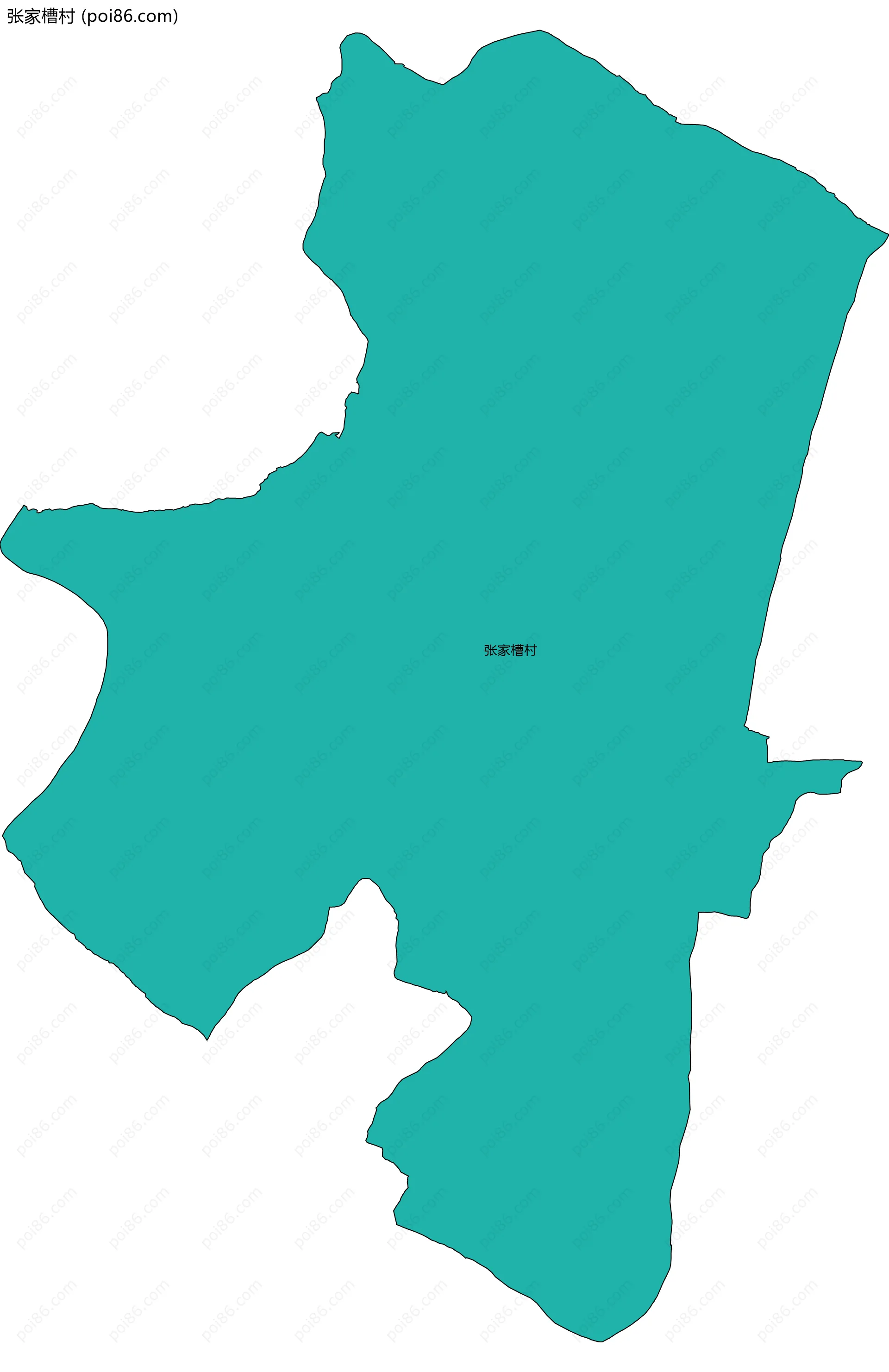 张家槽村边界地图