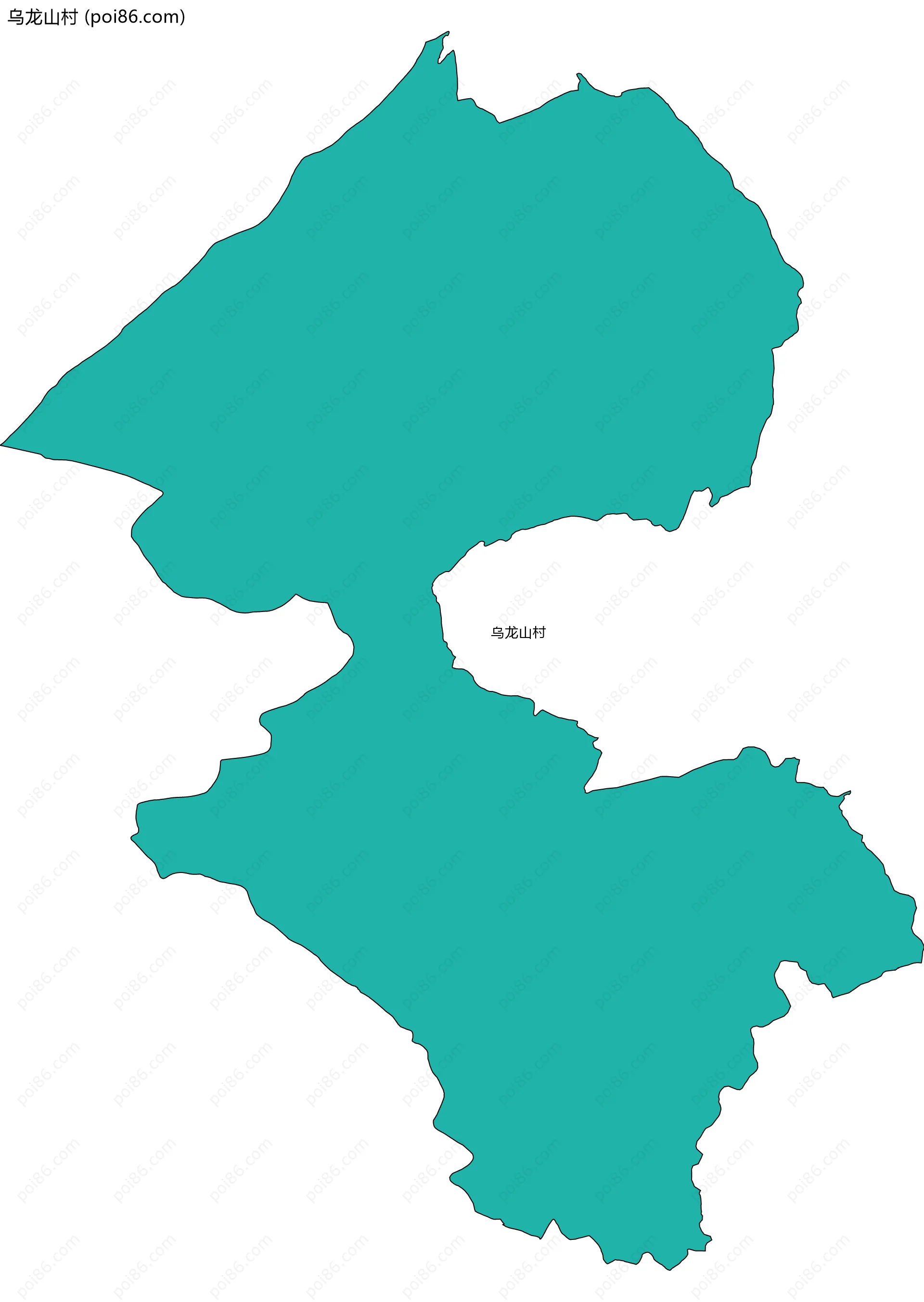 乌龙山村边界地图