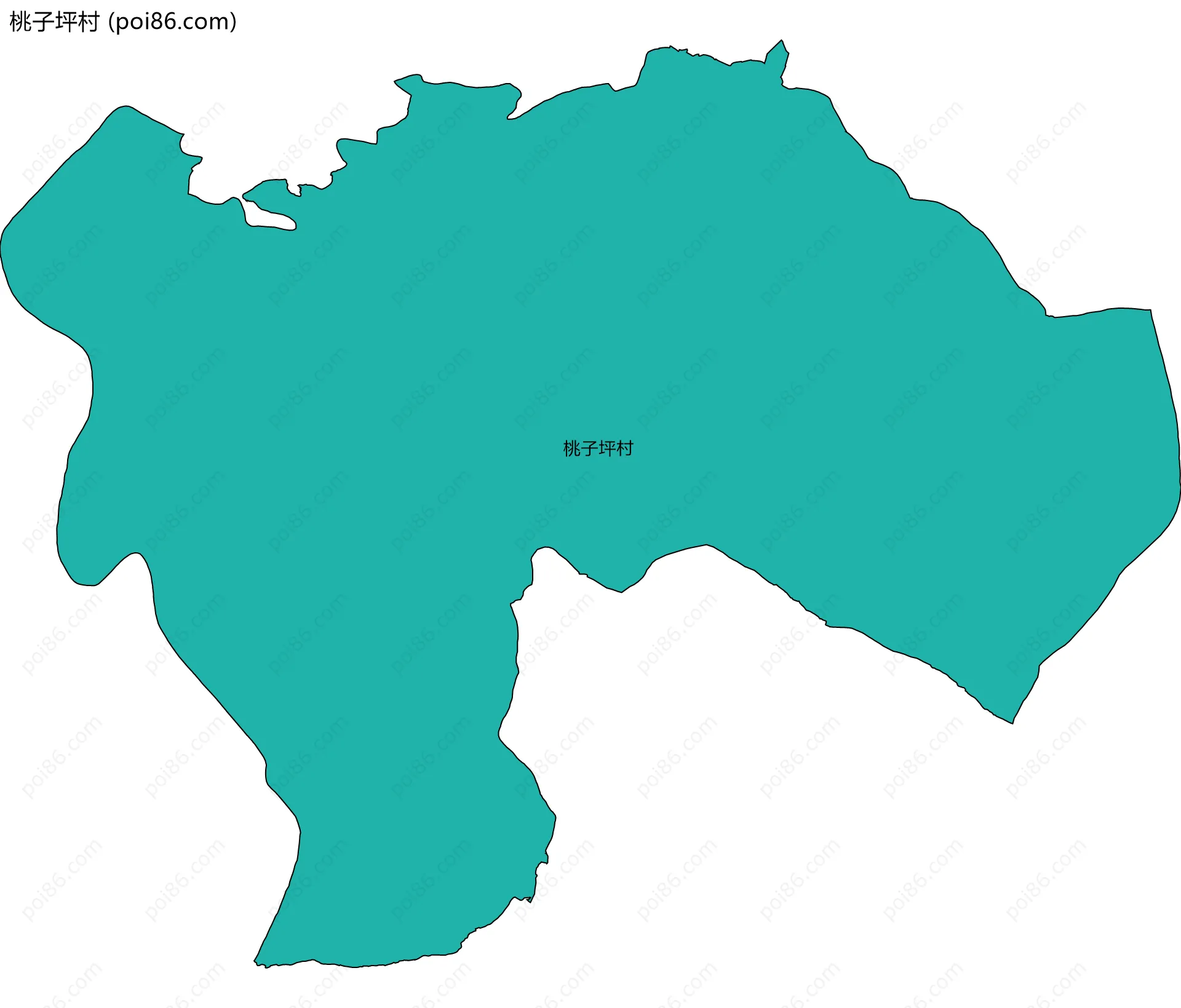 桃子坪村边界地图
