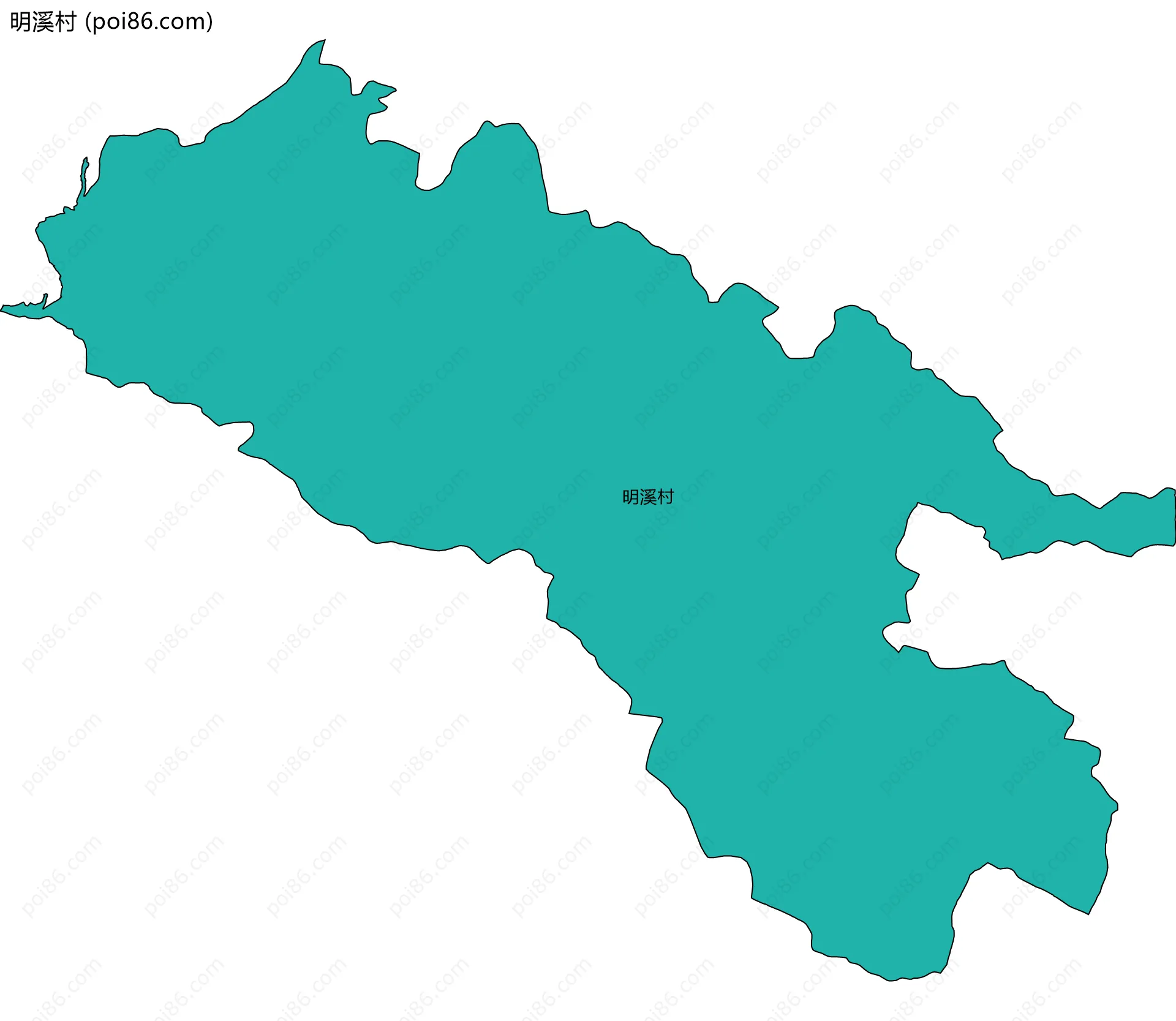 明溪村边界地图