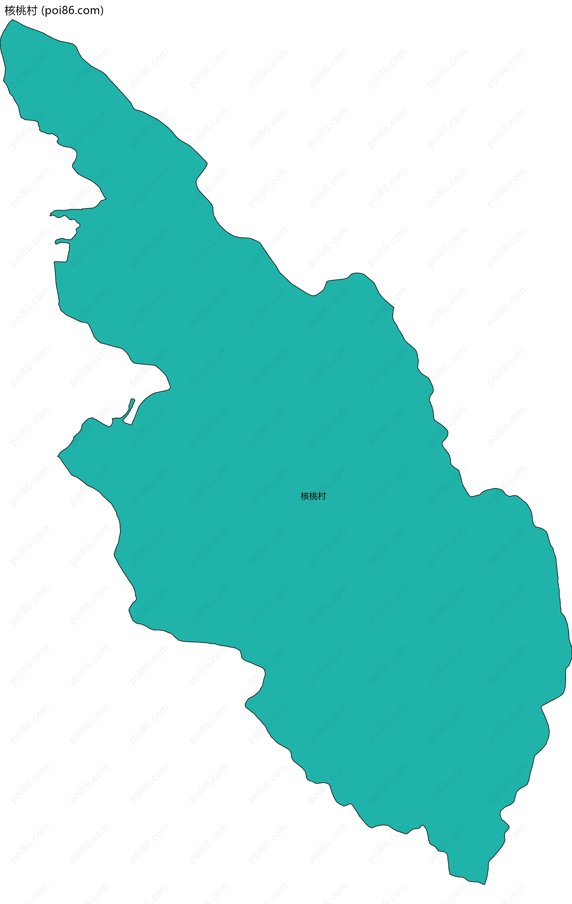 核桃村边界地图