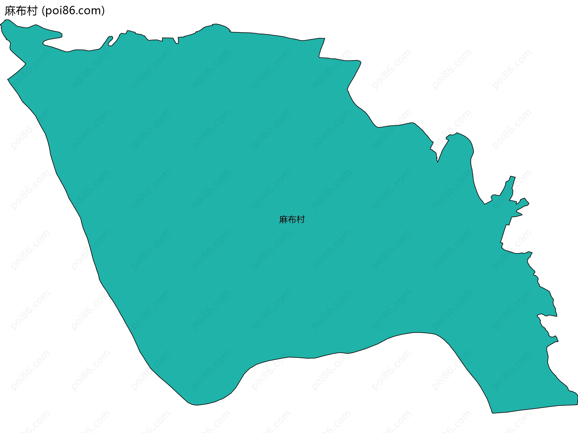 麻布村边界地图