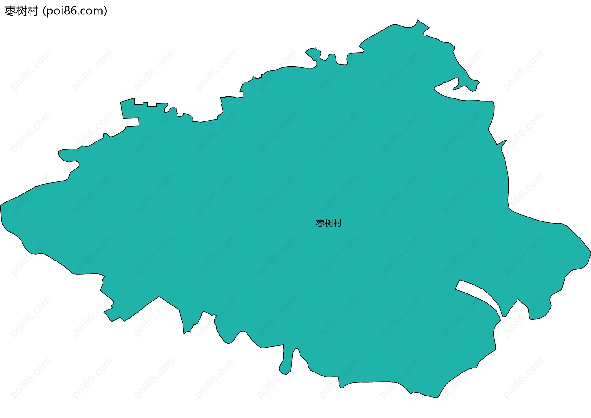 枣树村边界地图