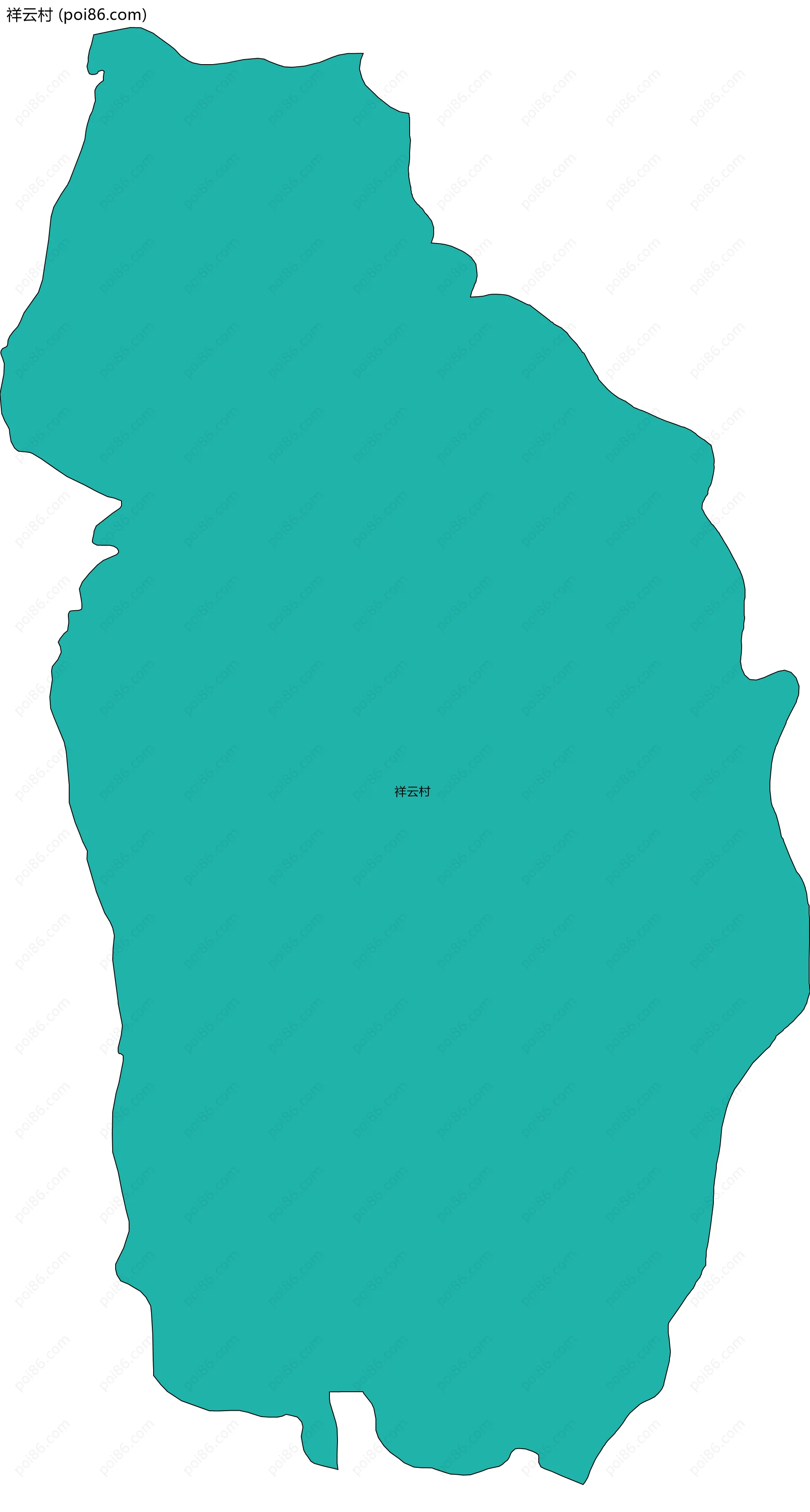 祥云村边界地图