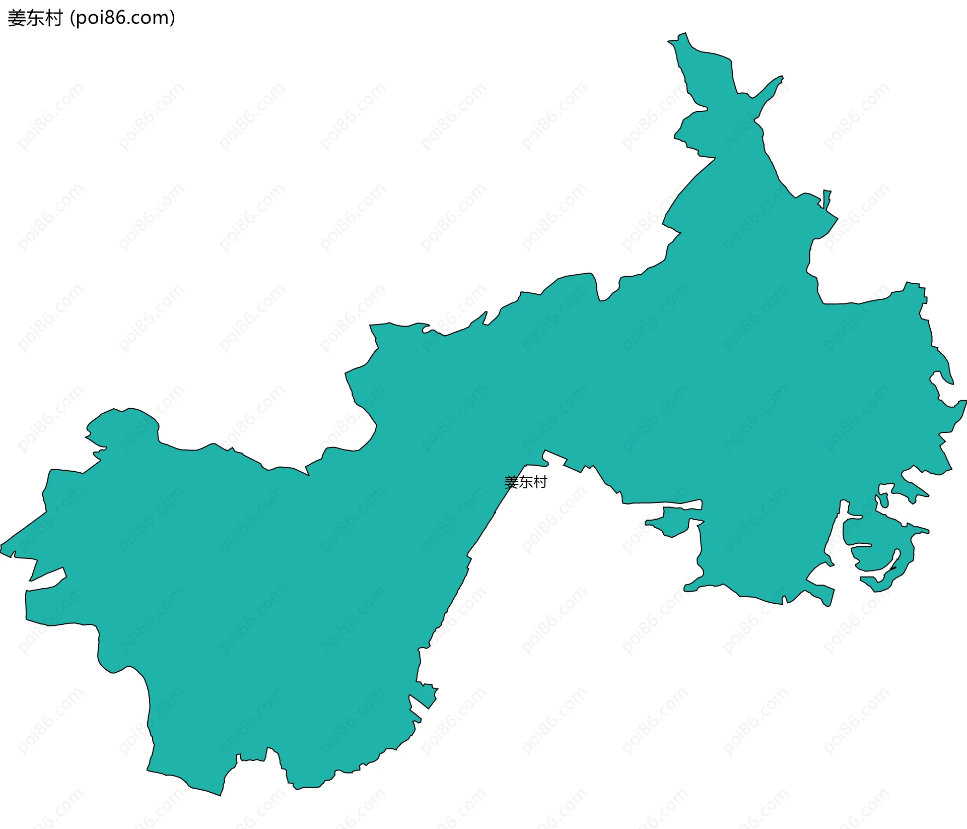 姜东村边界地图