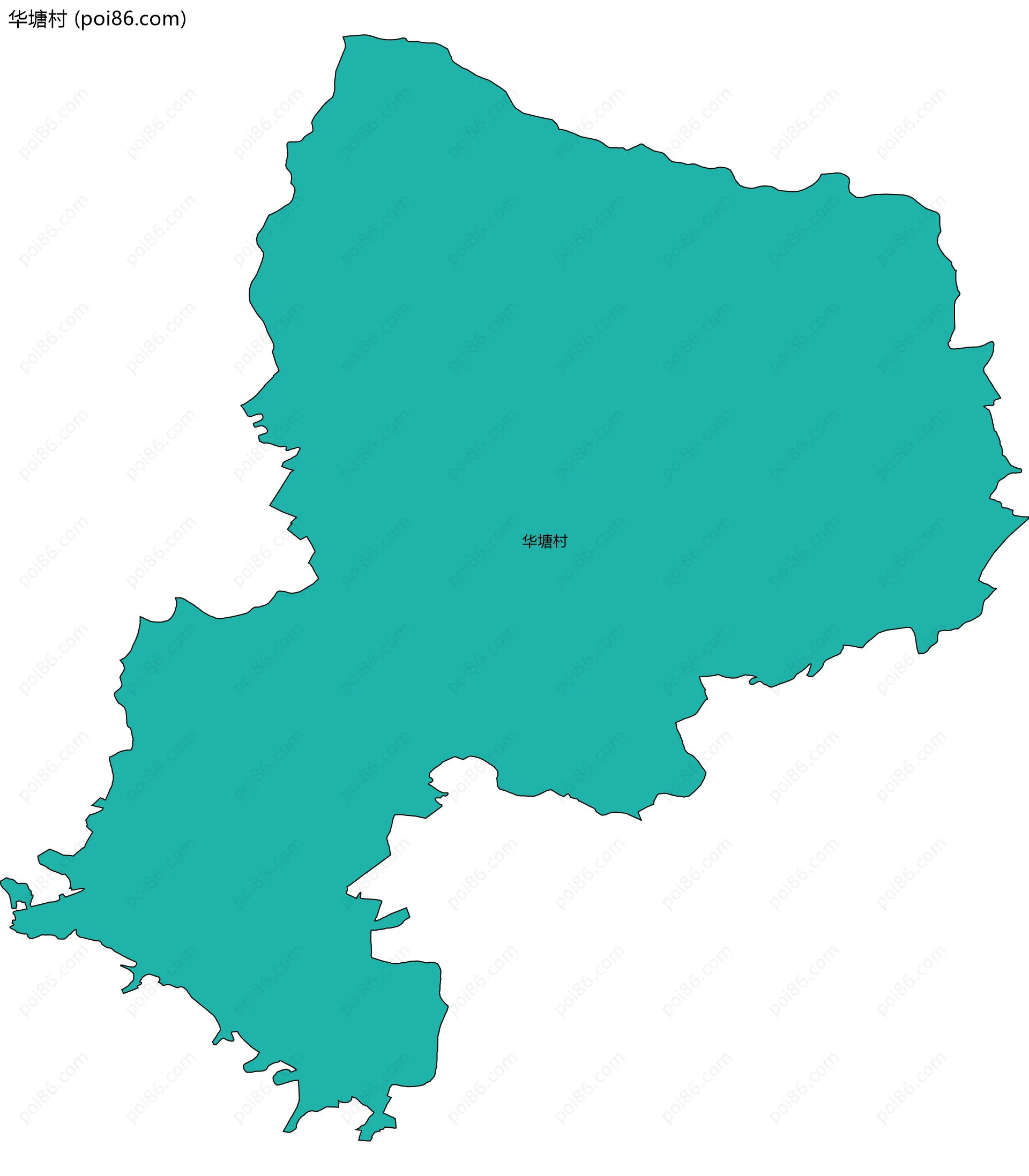 华塘村边界地图