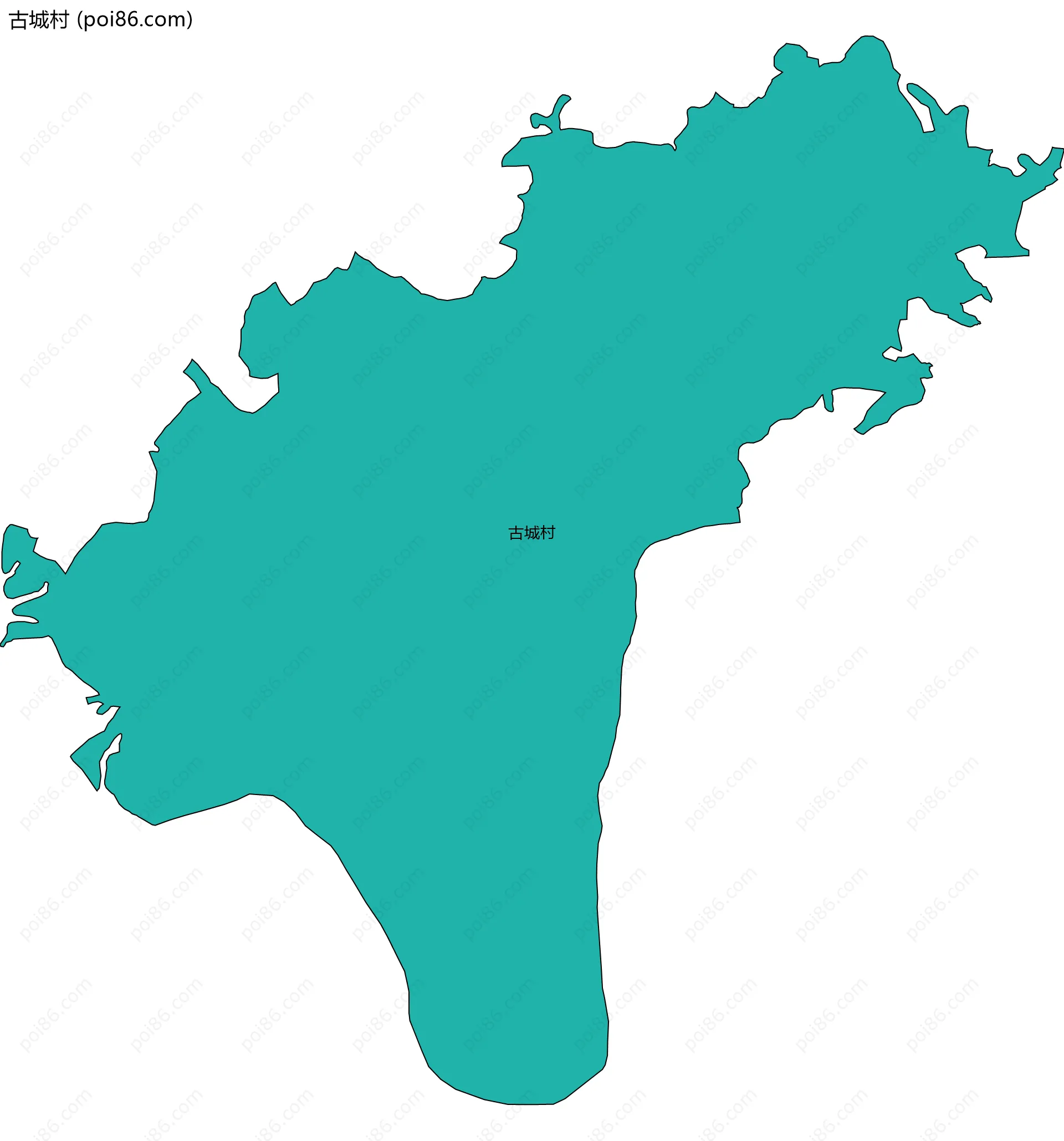 古城村边界地图