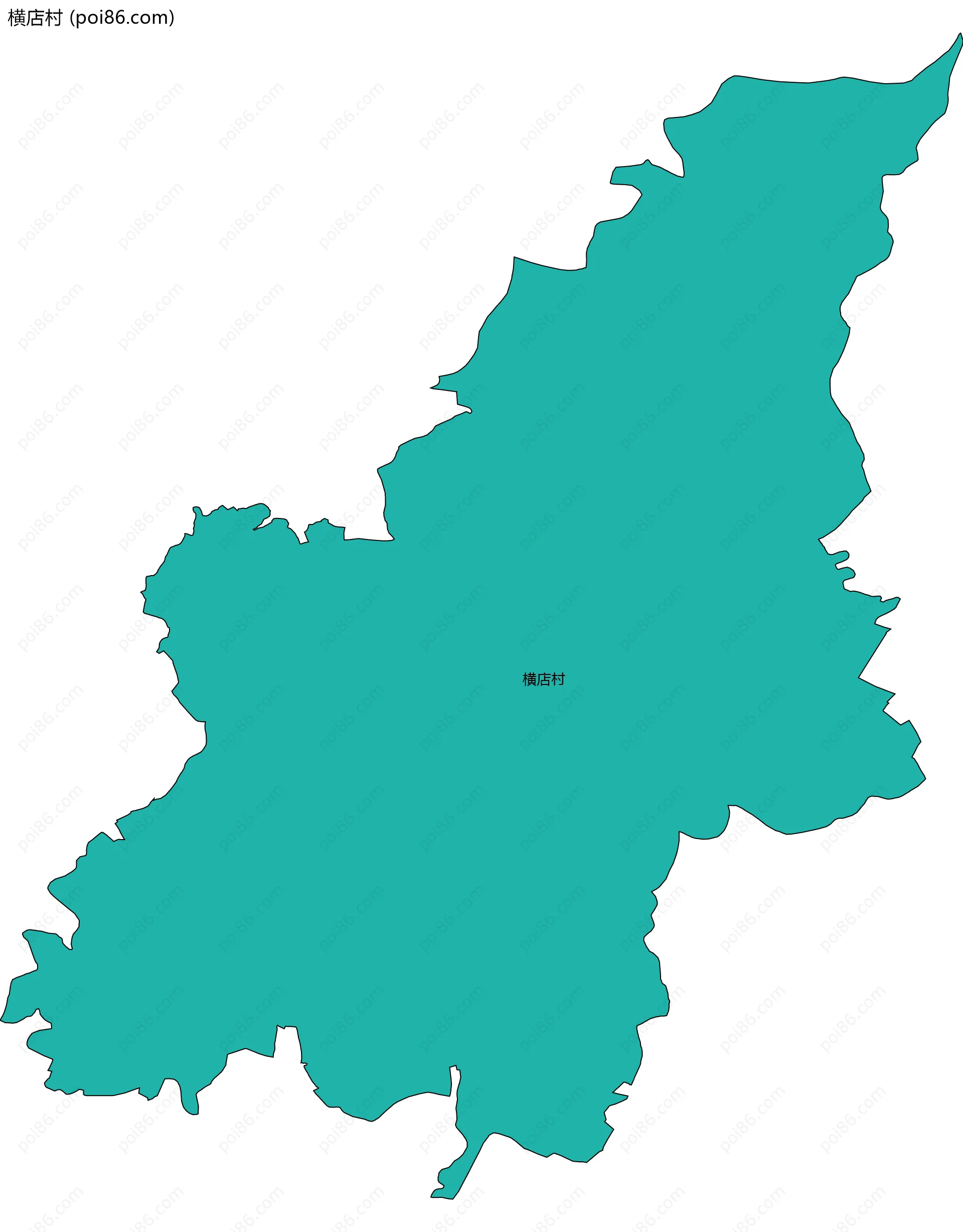 横店村边界地图