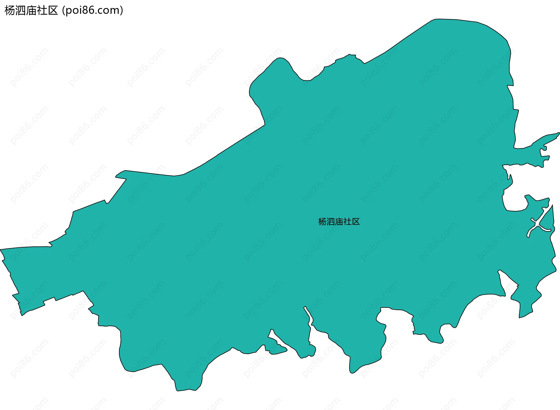 杨泗庙社区边界地图