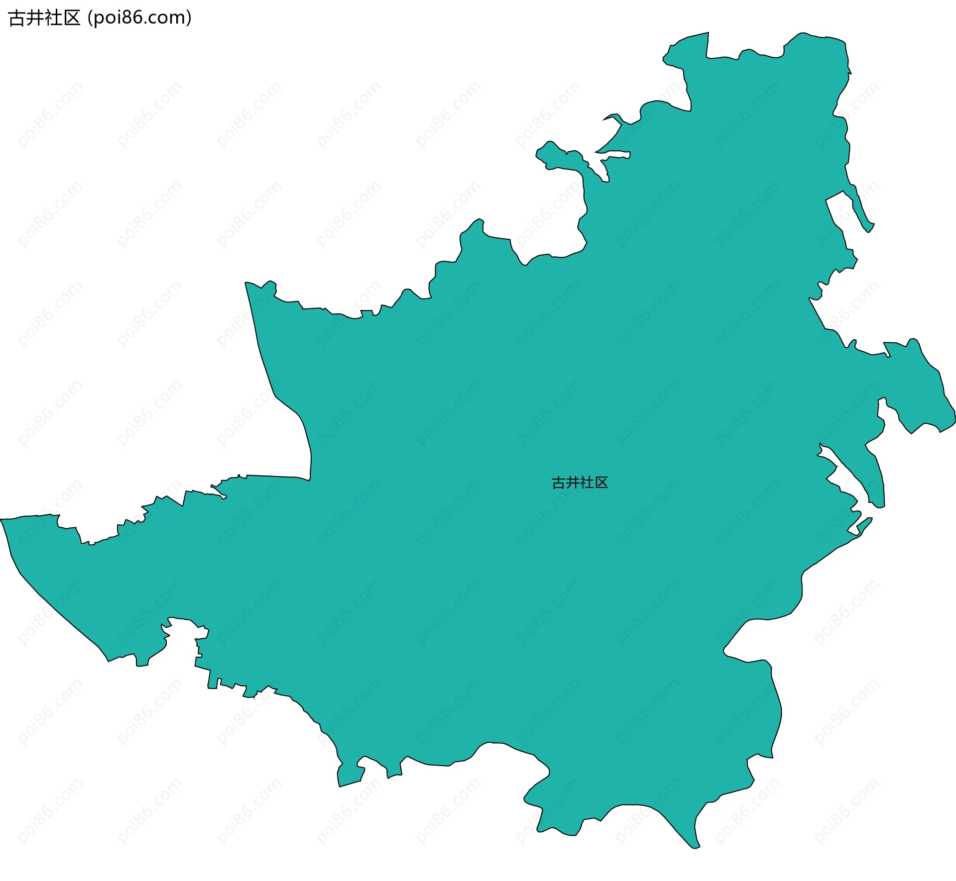 古井社区边界地图