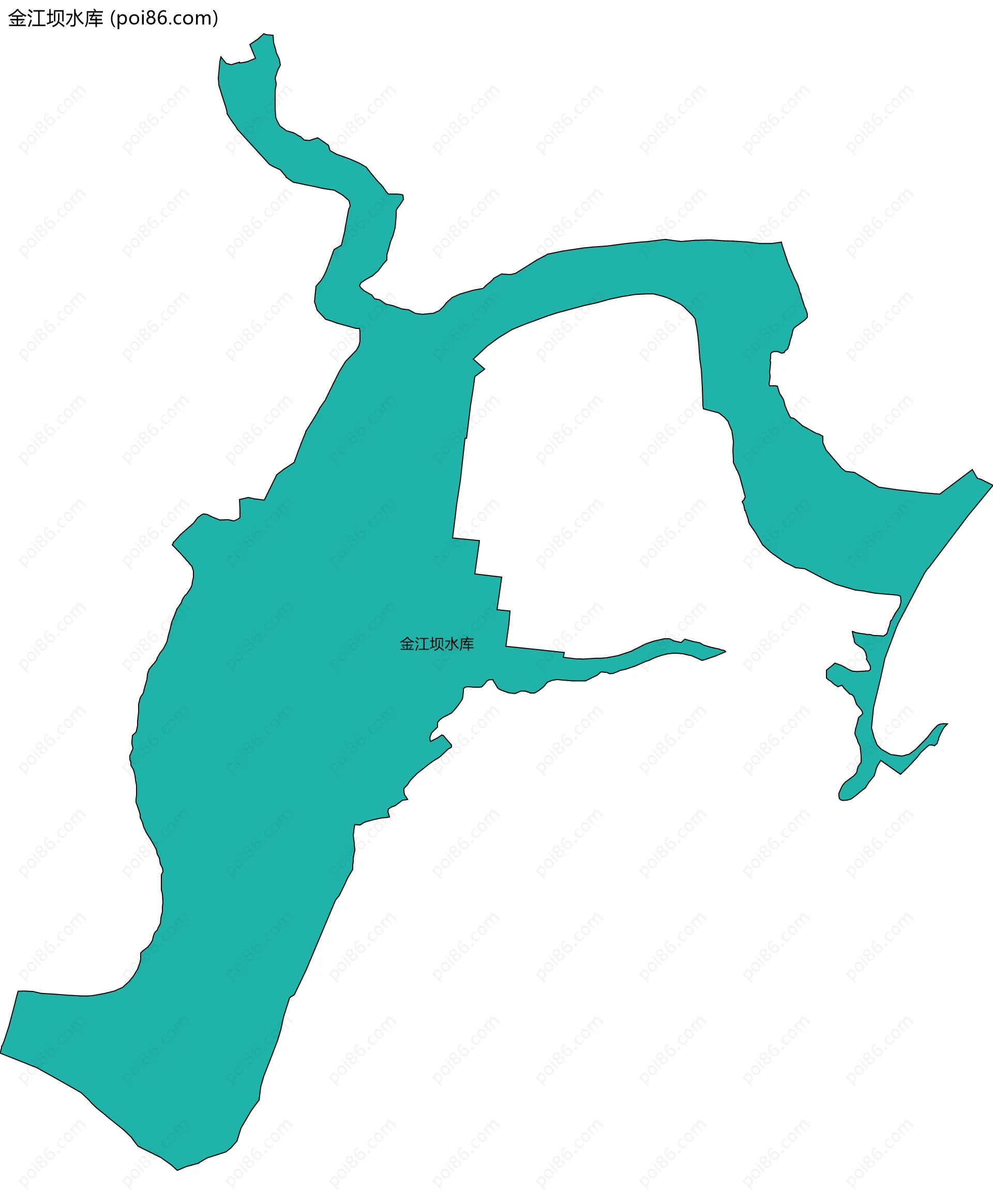 金江坝水库边界地图