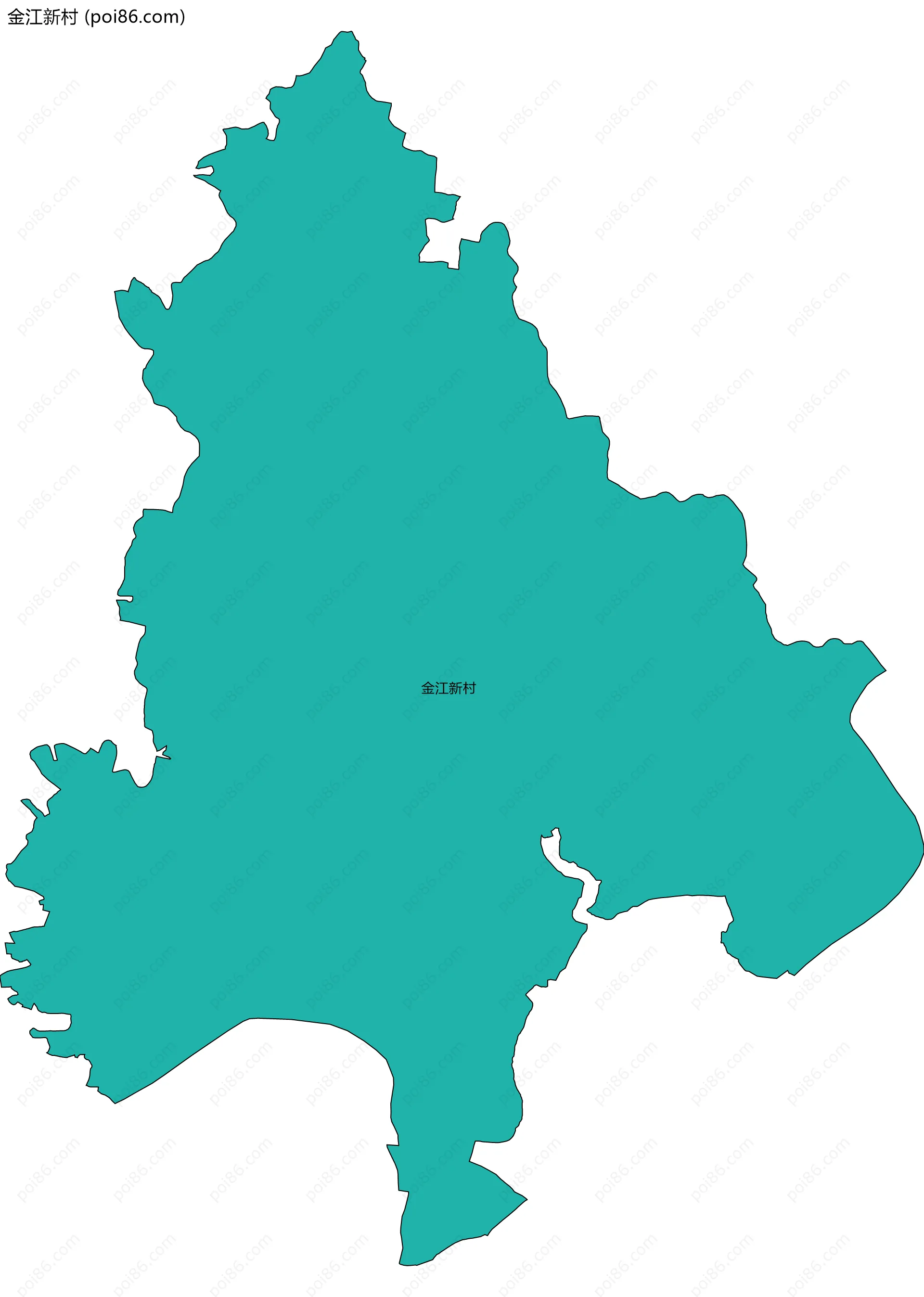 金江新村边界地图