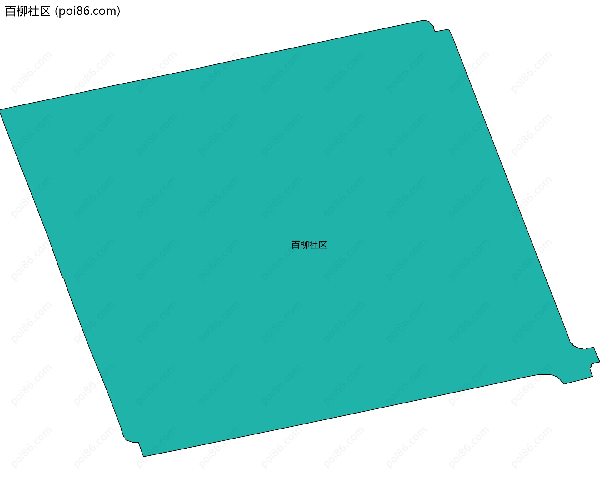 百柳社区边界地图